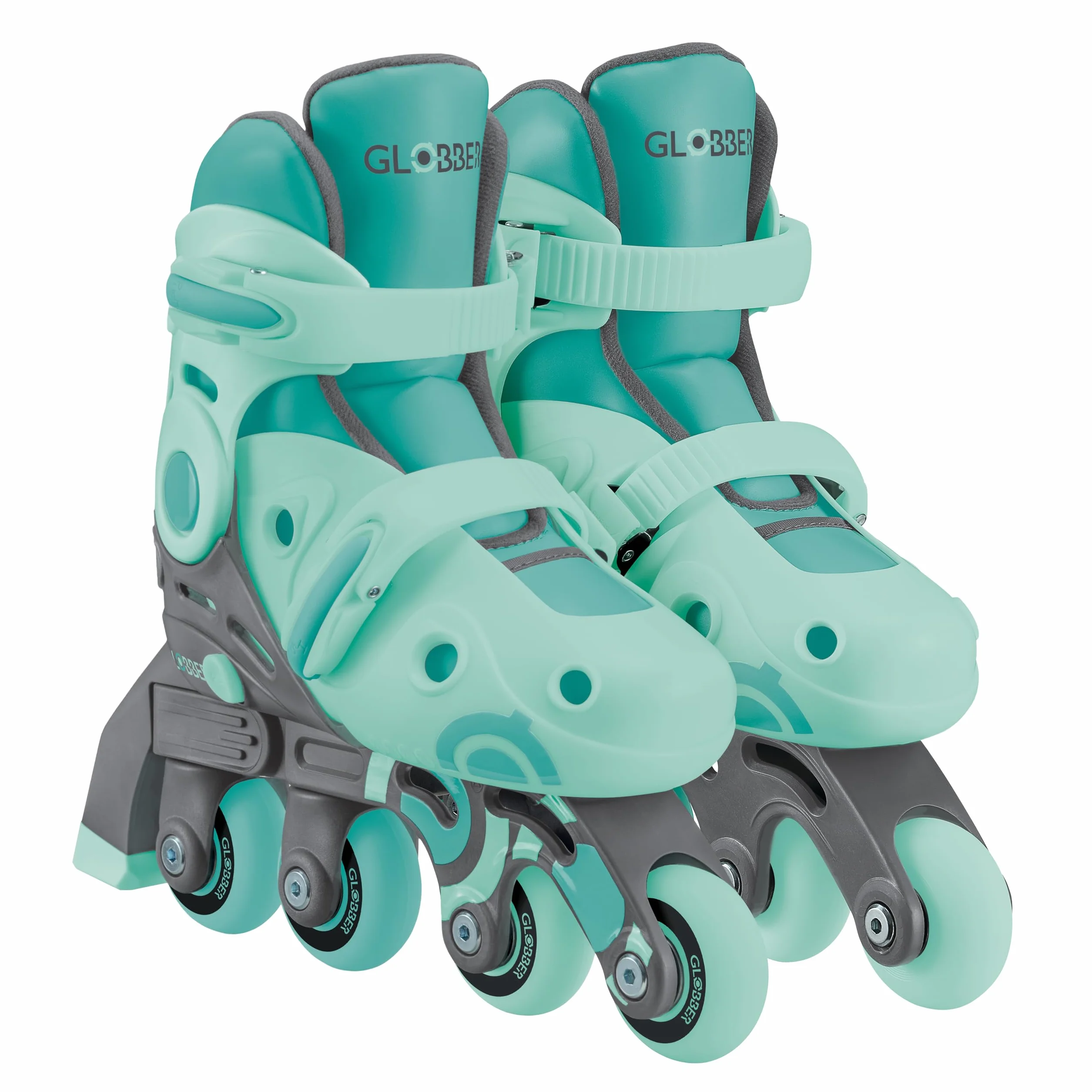 Globber Patines en Línea 2 en 1 - Patines niños 3-5+ años Talla 30-33 Verde Menta
