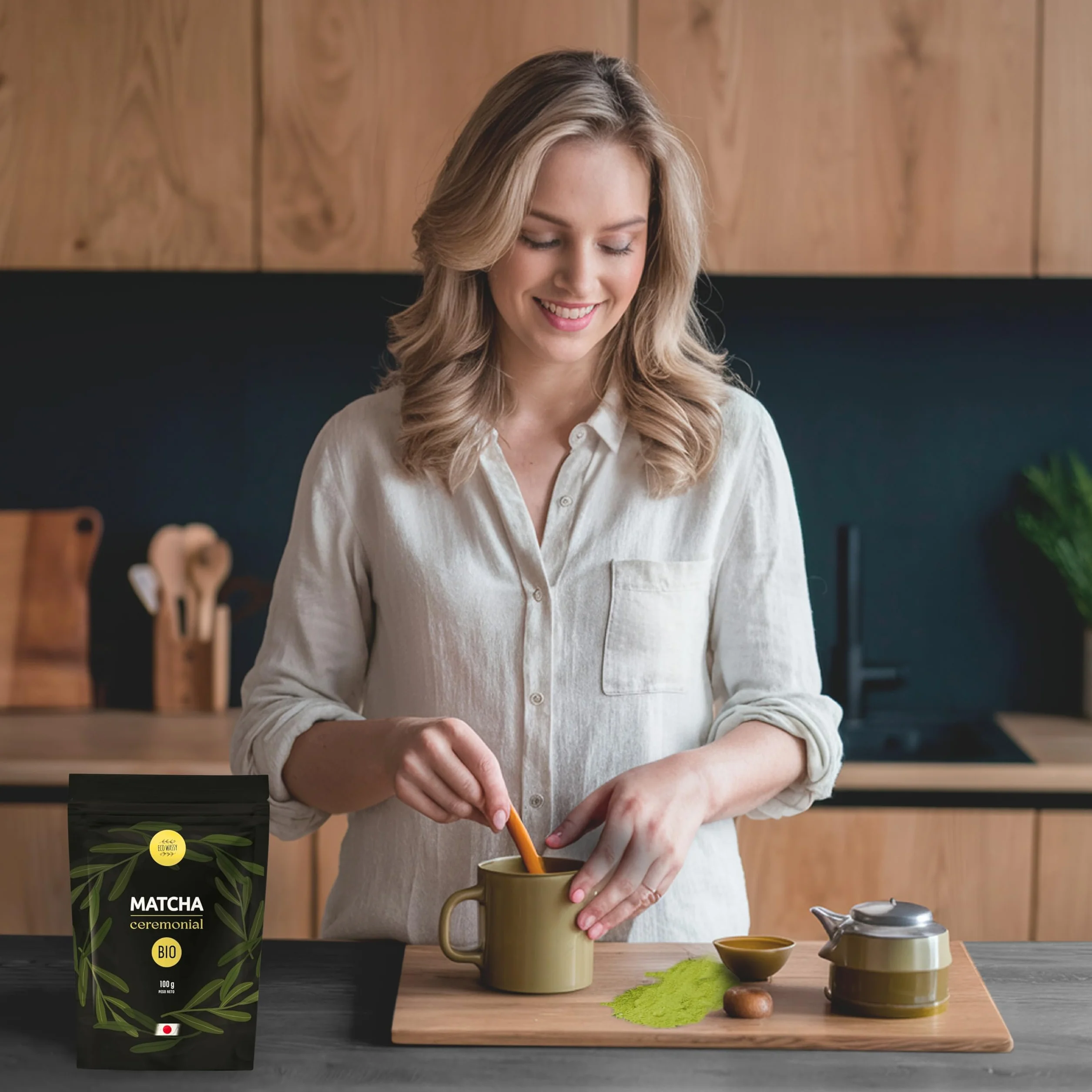 Té Matcha BIO Japonés [Certificado] Grado CEREMONIAL. 100% Natural. 100Gr De Té Verde Matcha Reductor, Potente Détox Y Antioxidante. Puro Matcha Orgánico De Cultivo. (100g)