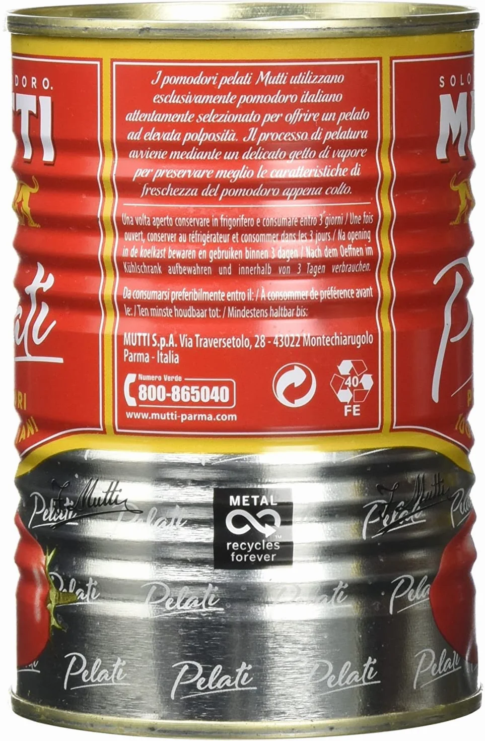 24x Mutti Pomodori Peeled Plum Tomatoes 400g. 100% Italian!