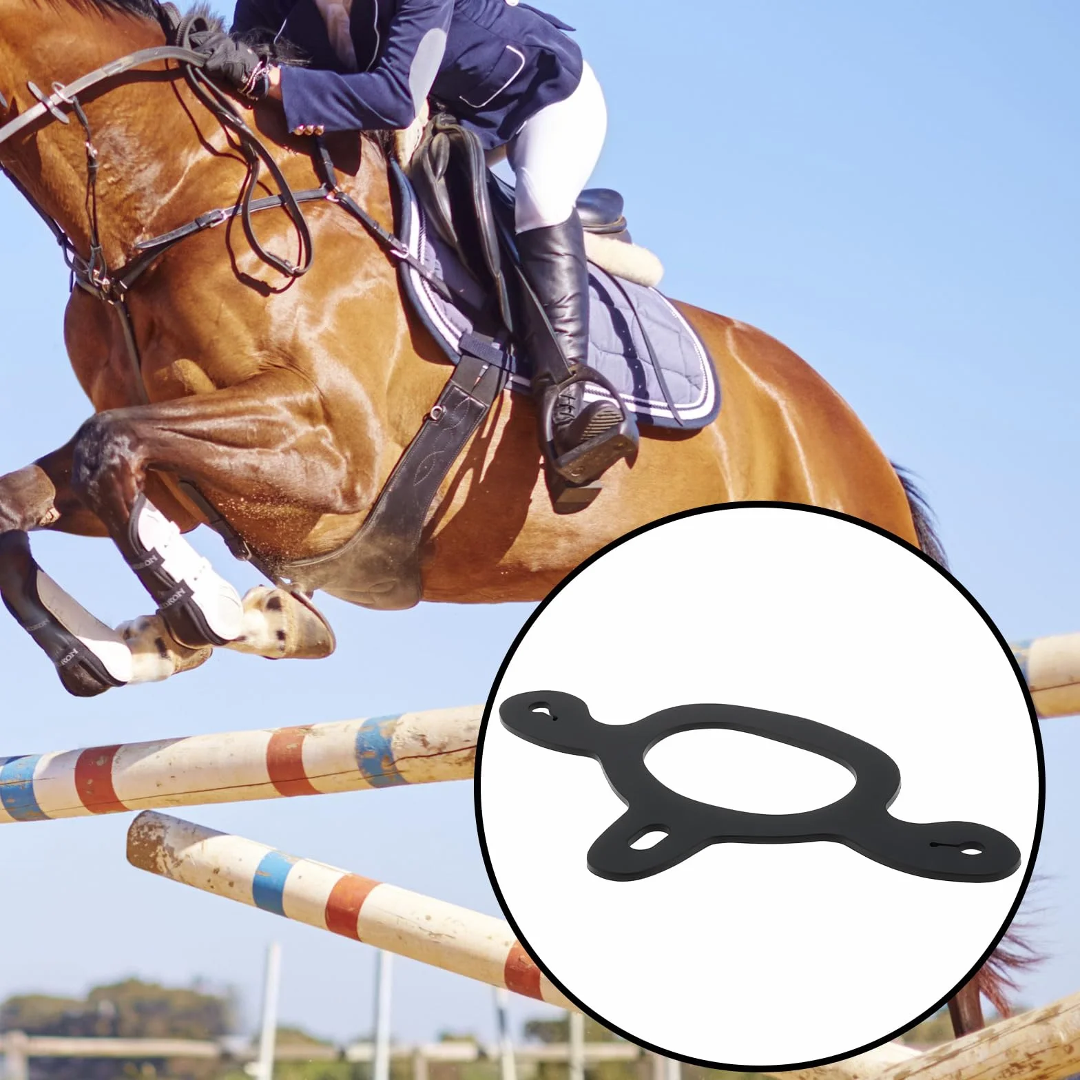 Correas de Goma para Espuelas de Amarre para Entrenamiento de Caballos