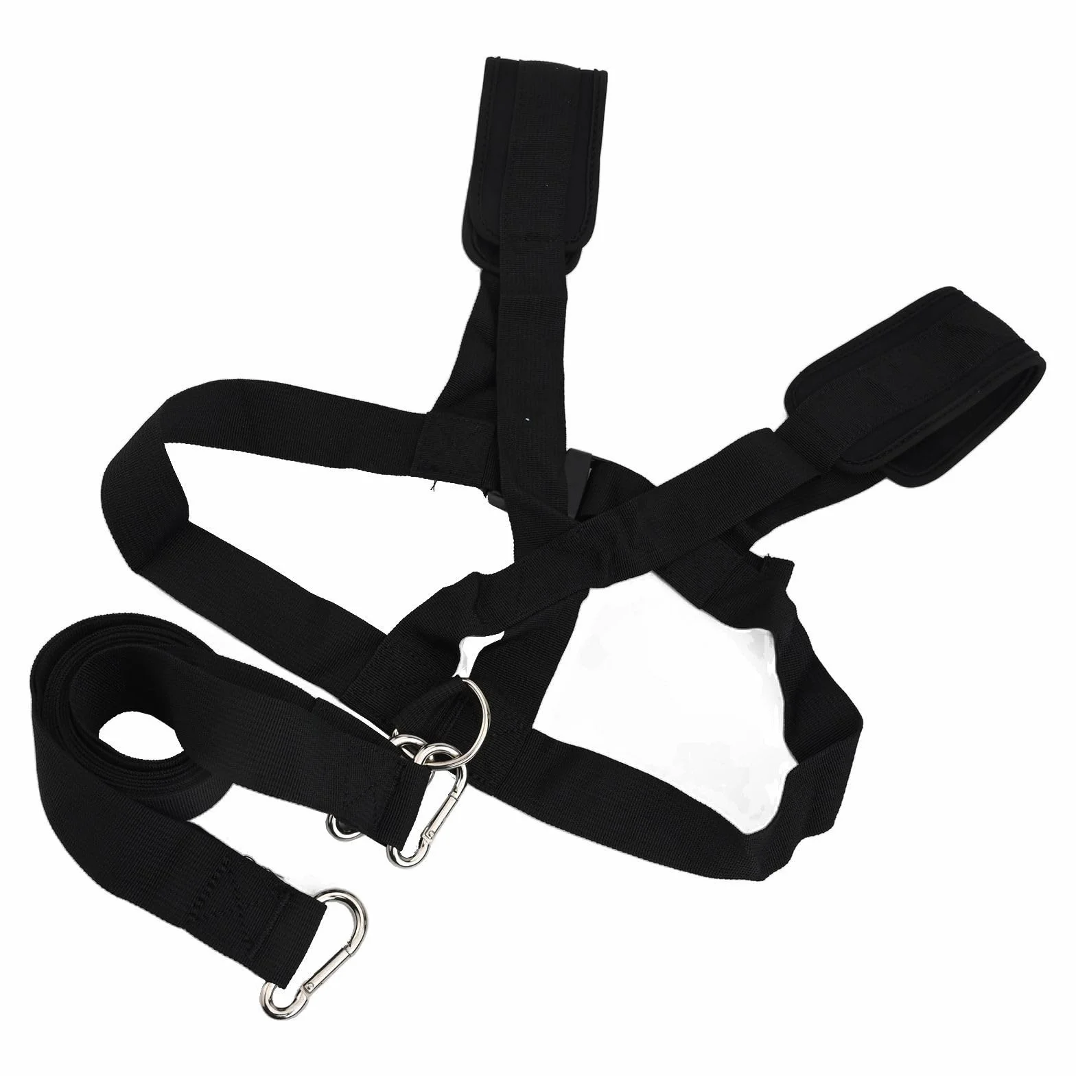 Arnés de trineo para entrenamiento de resistencia, correas de nailon ajustables, hombreras ampliadas, 200 libras