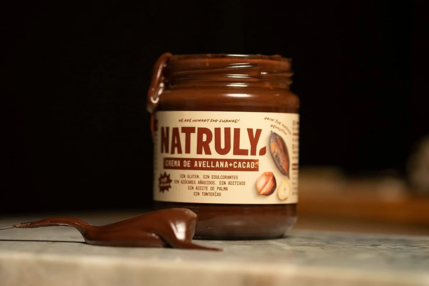 NATRULY Crema de Avellanas y Cacao Sin Azúcar y Sin Edulcorantes, con Fibra de Achicoria, 43% Avellana (Pack 2 * 285g)