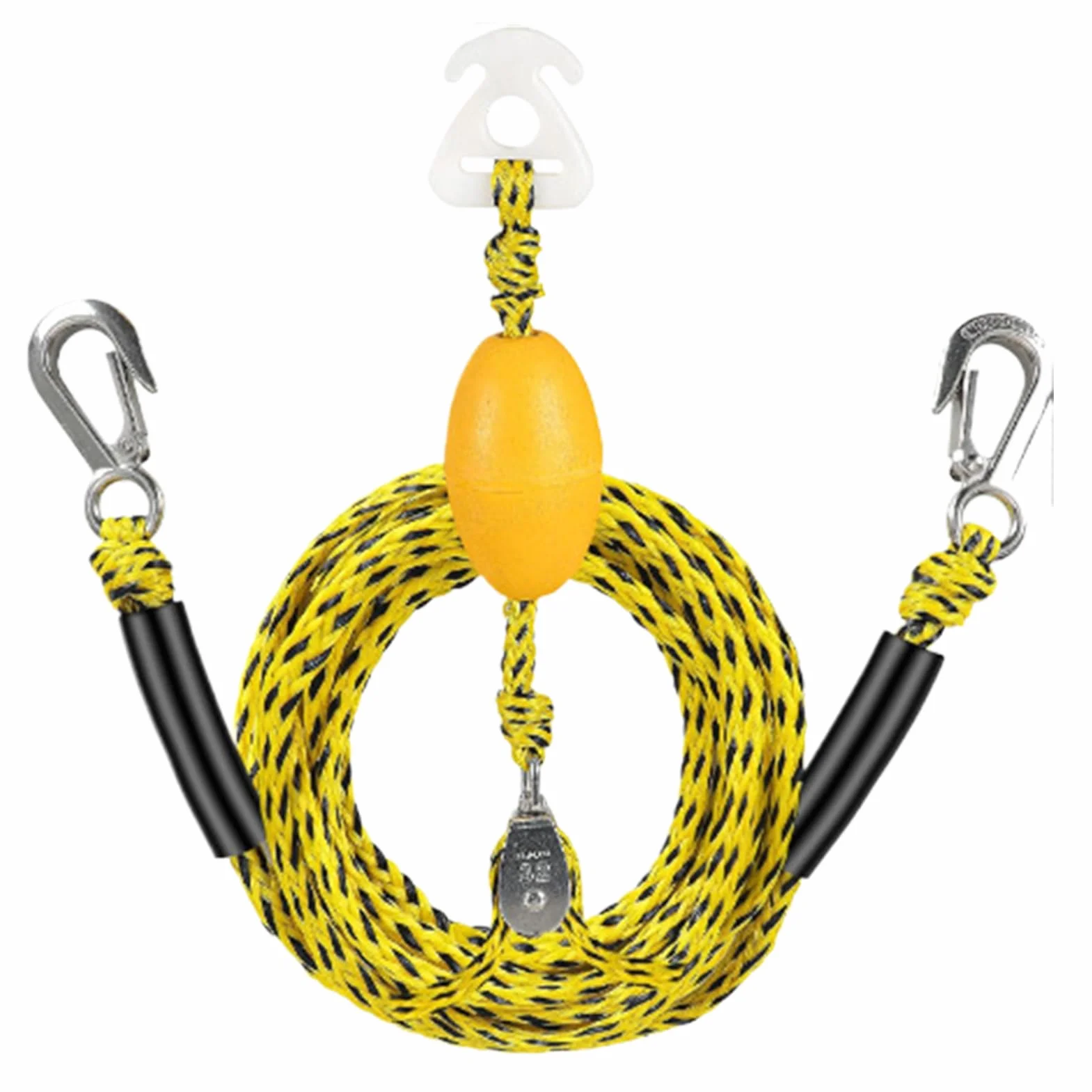 Arnés de remolque de botas - cuerda de remolque de deportes acuáticos, dispositivo de tren de tubo para 4 personas, bote de cuerda de remolque robusto