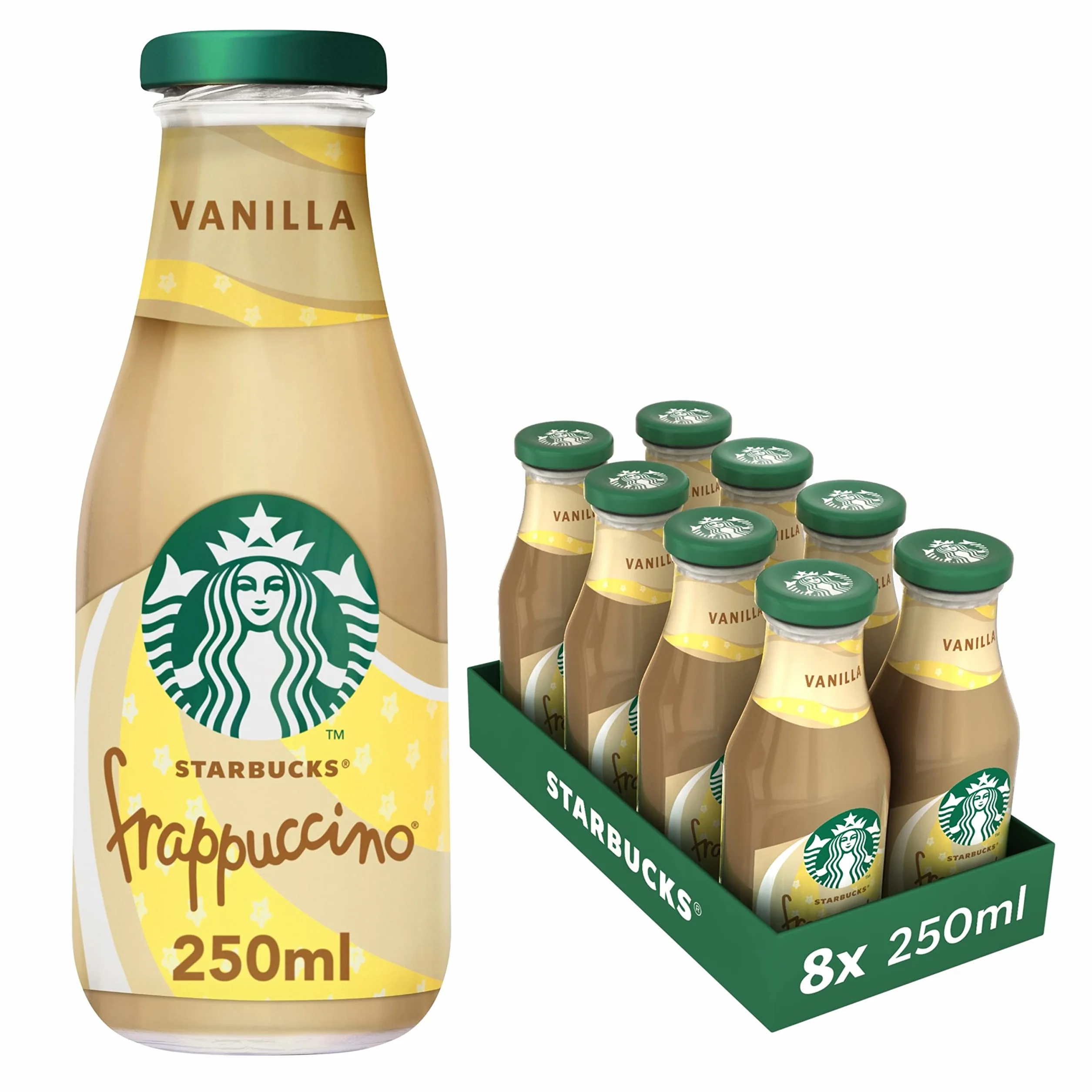 Starbucks Frappuccino Fairtrade Lowfat la bebida del café de vainilla 250ml (paquete de 8 x 250 ml)