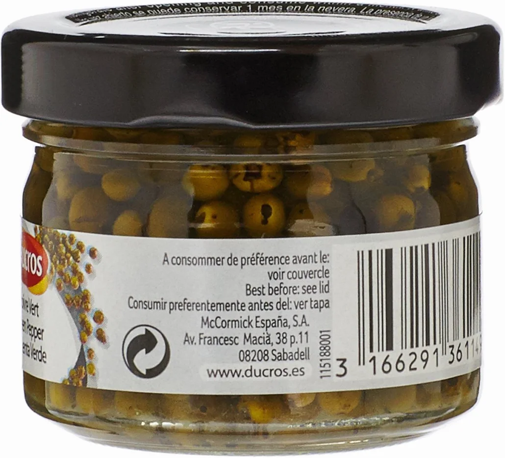 Ducros Poivre Vert en Saumure 35 g - Lot de 4