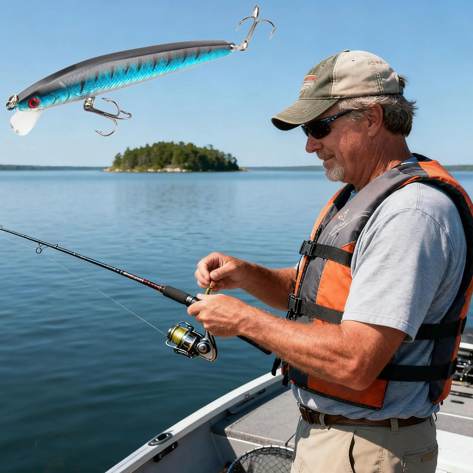 Señuelos de Pesca 10 Piezas Plástico Duro Ojos 3D para Agua Salada y Dulce