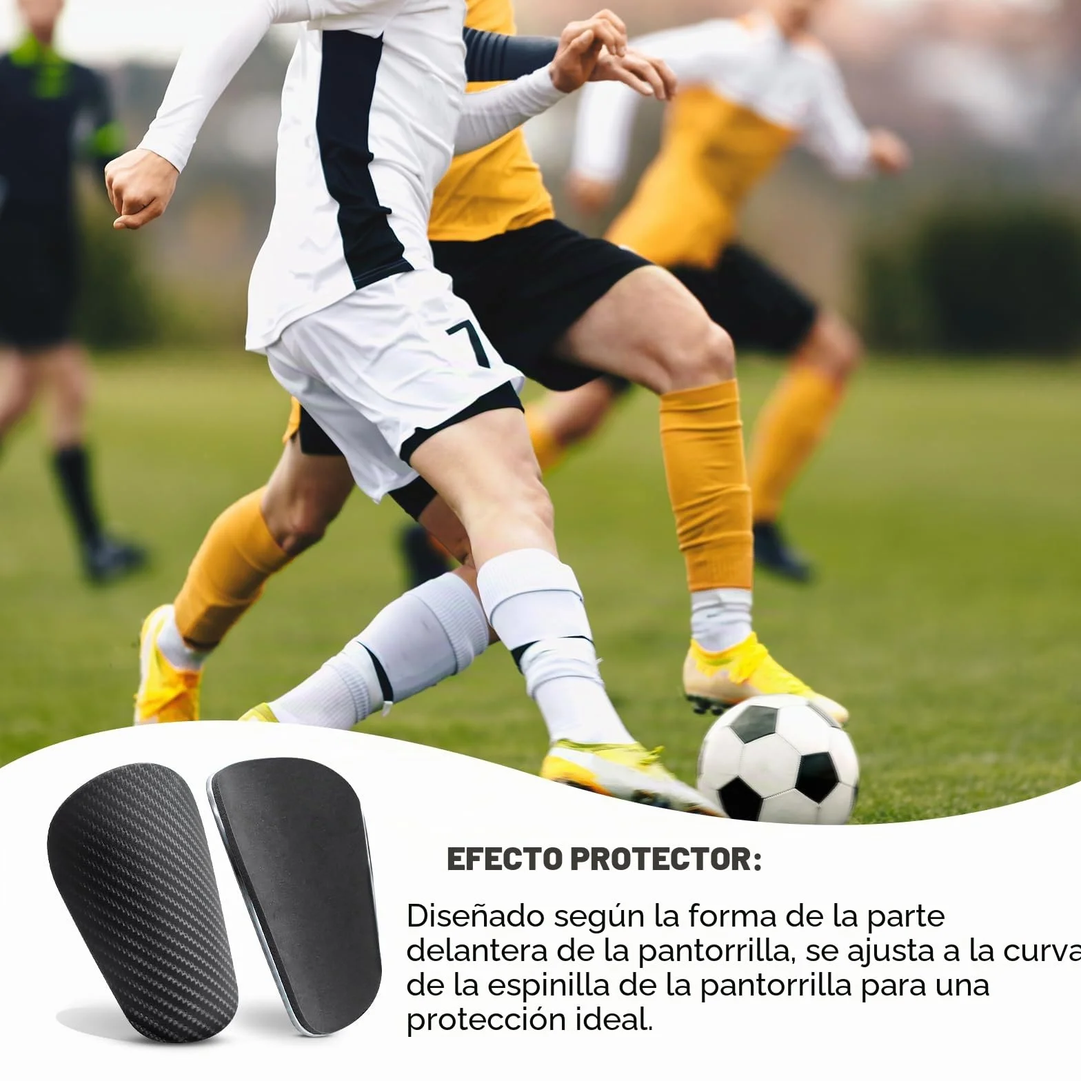 Espinilleras Fútbol Niño 40g Personalizadas 10×6,3 cm Adolescentes Adultos