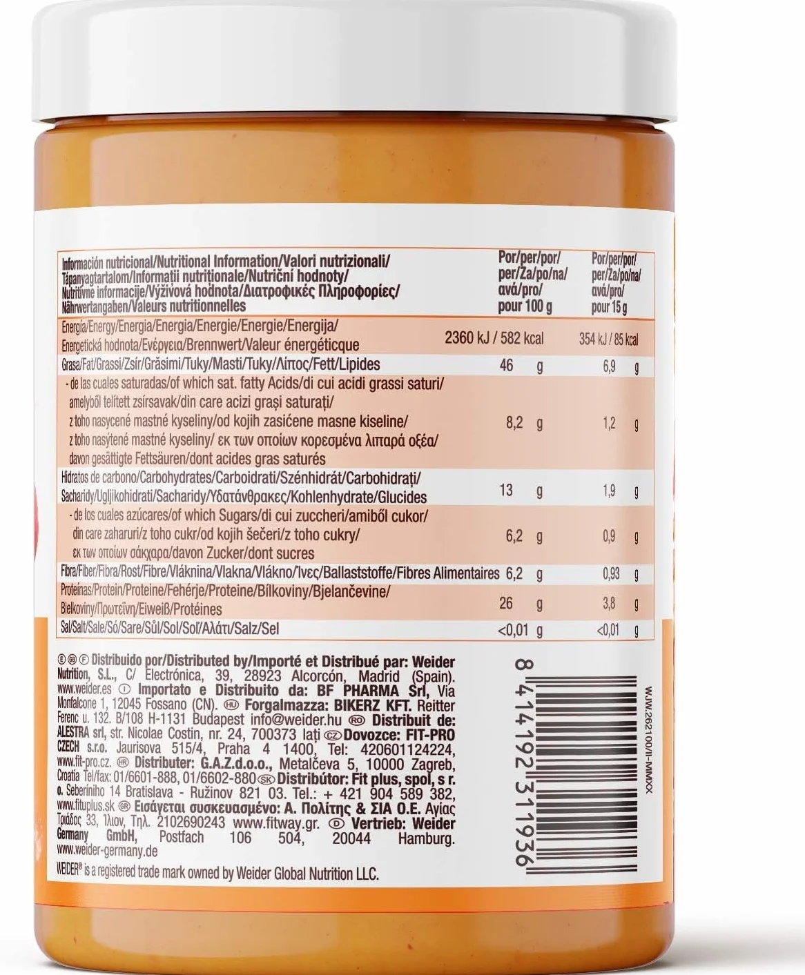 Weider Manteca de Cacahuete Vegana - 1000 g