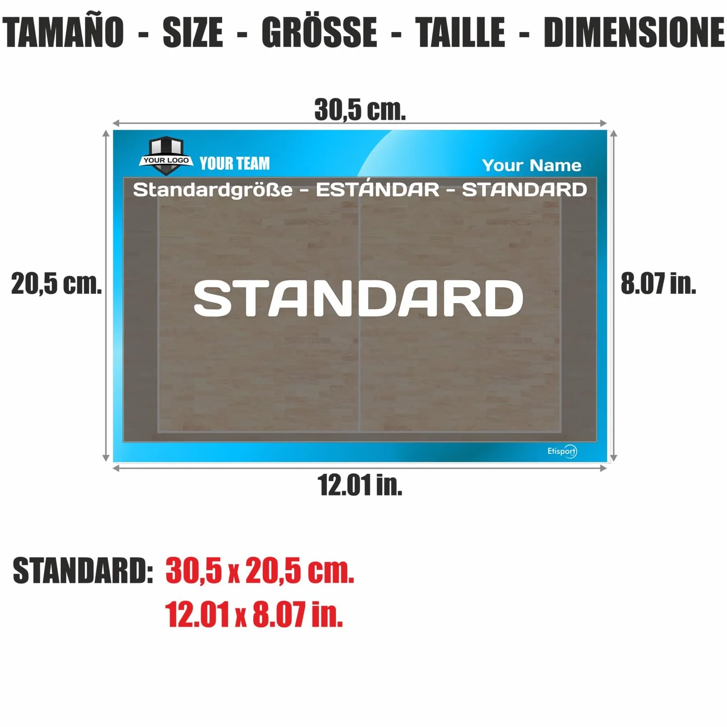 Pizarra táctica Fútbol para Entrenador Personalizada 30,5x20,5cm Tablero borrado seco