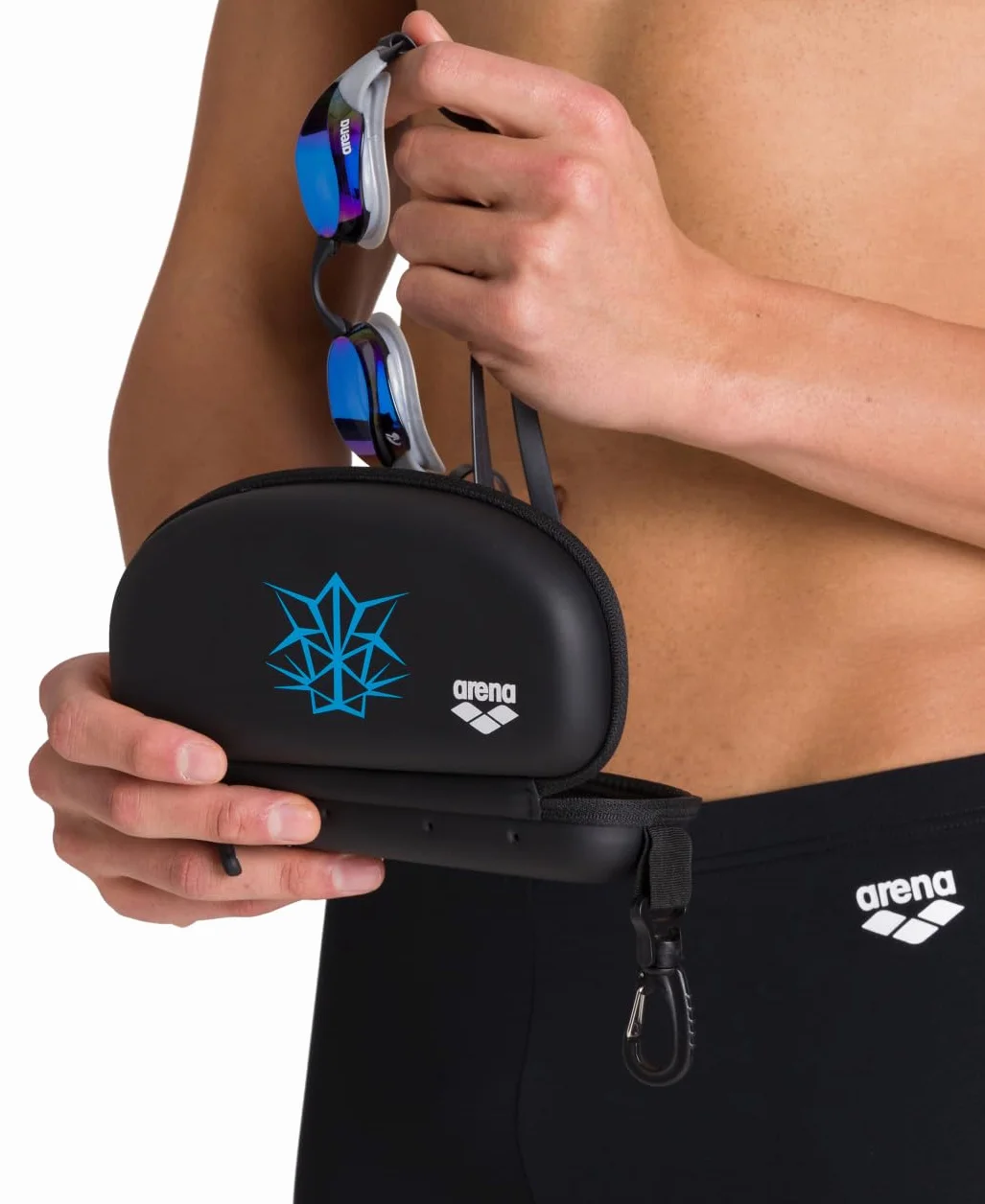Arena Estuche para Gafas de natación Unisex Adulto Negro/Blanco Universal