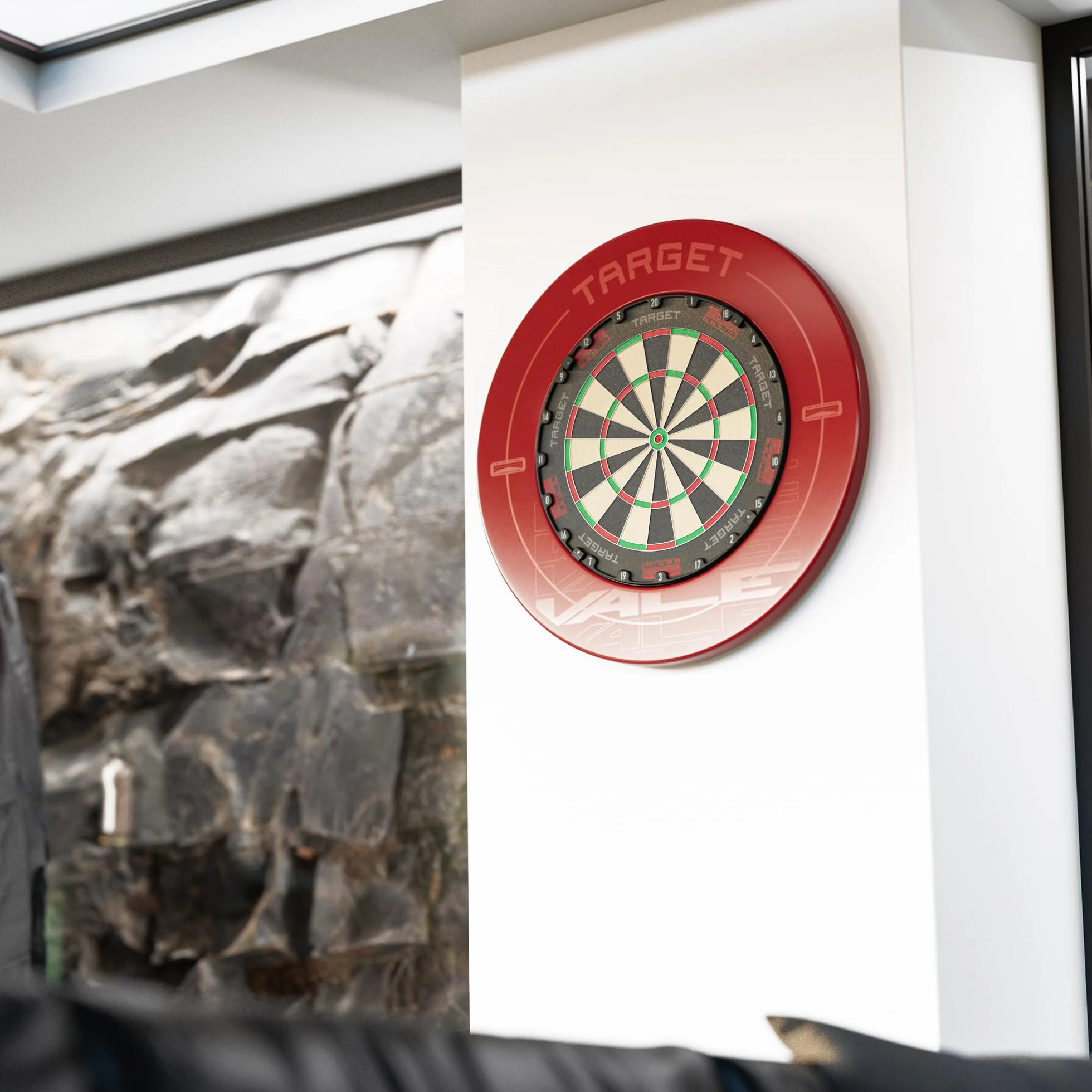 Target Darts Tor Diana Punta de Acero Dart Board con Optional 360-degree LED Light Ring Competición Estándar con Reparación Kit