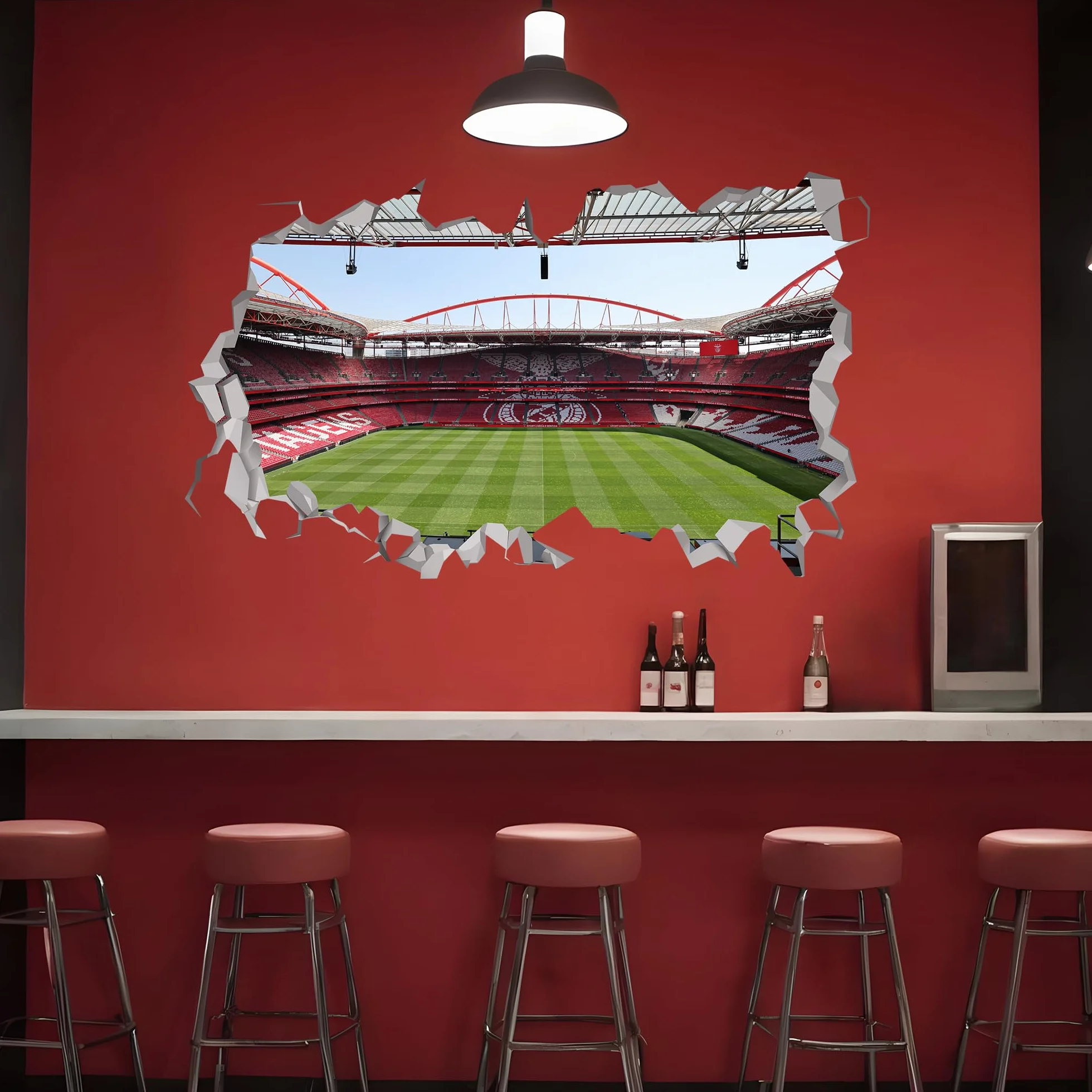 Benfica Vinilo Adhesivo Pared Decoracion Habitacion, Vinilos Decorativos Infantiles Estadio da Luz