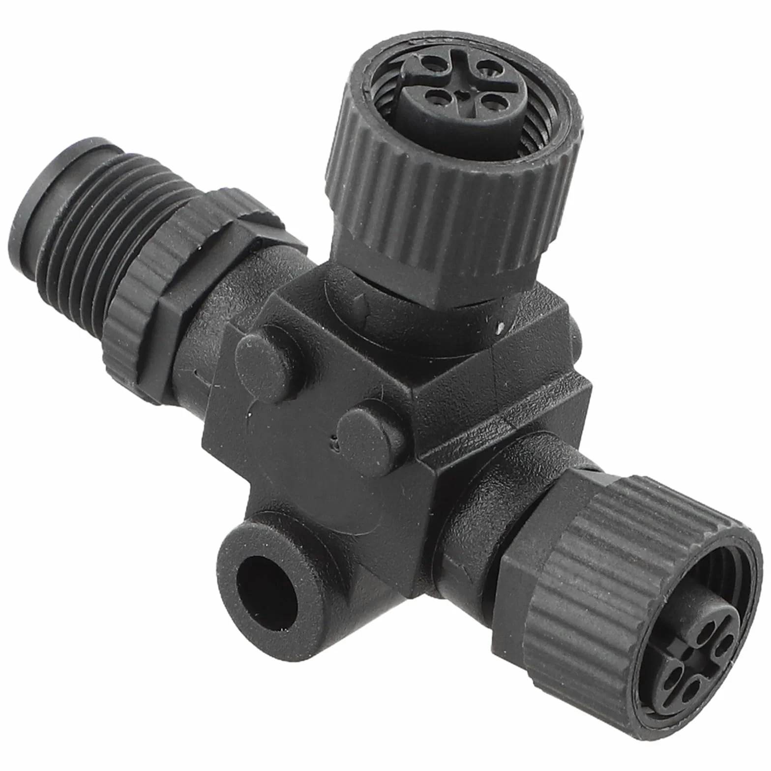 Marine T Connector M12-5P NMEA 2000 divisor columna vertebral IP67 4A 60V bloqueo roscado para Garmin Simrad