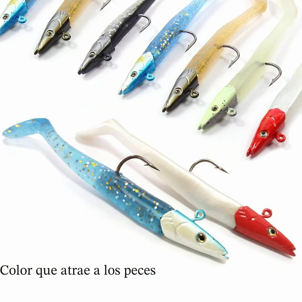 Conjunto 10 peces goma 11 cm 18.5 g pesca depredadores