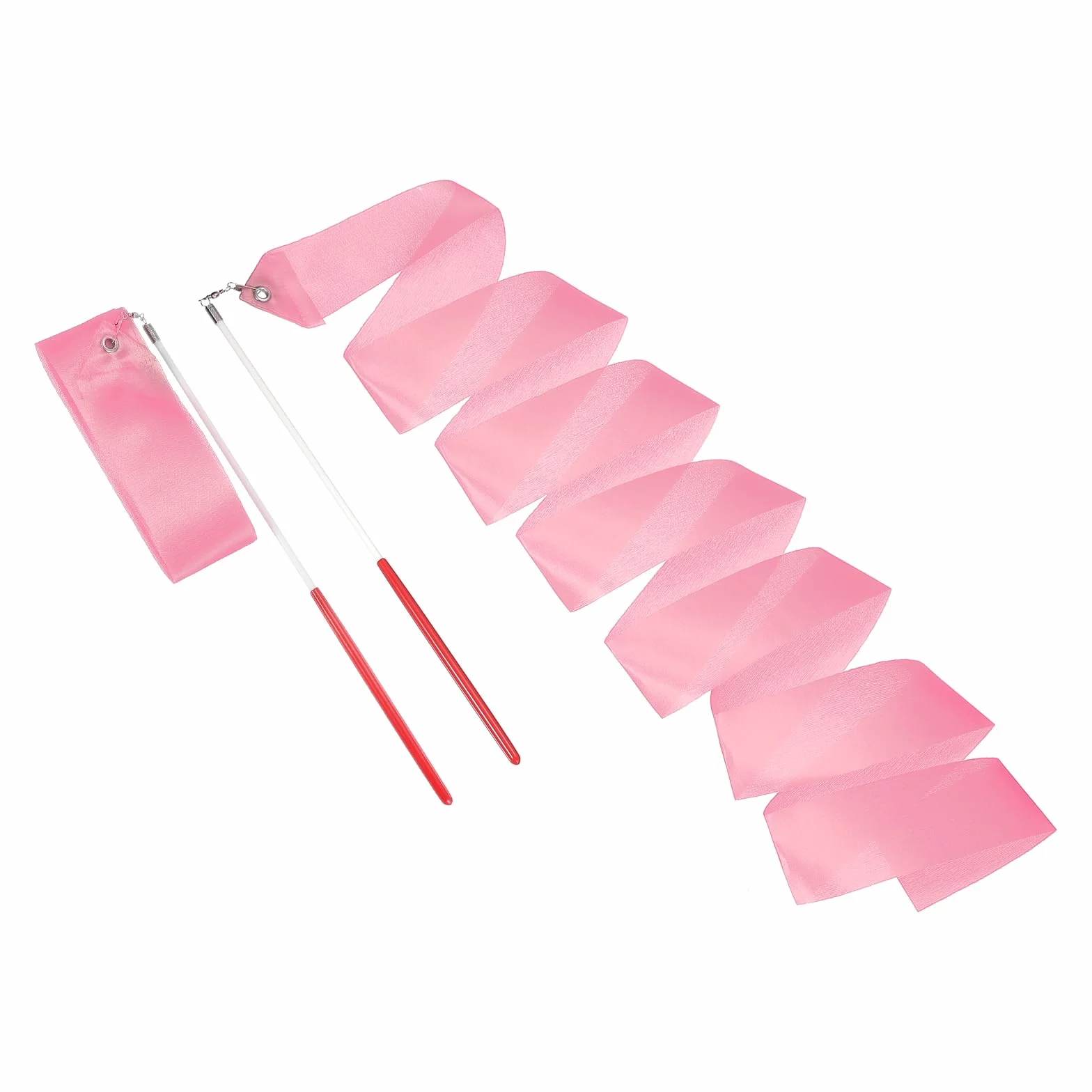 QUARKZMAN Cintas de Baile 78.7 Pulgadas Gimnasia Rítmica Varita Giratoria Rosa Brillante
