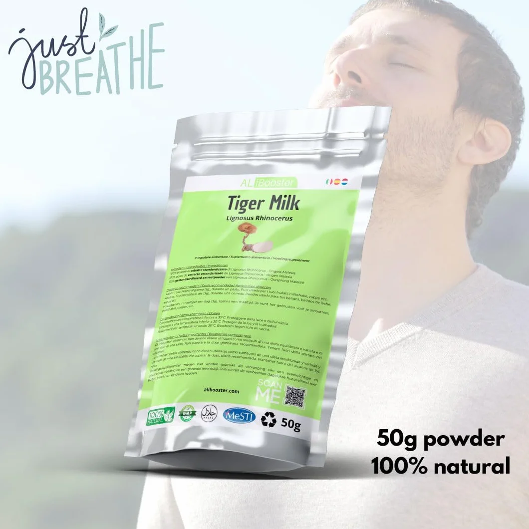 Polvo extracto puro estandarizado seta Lignosus Leche de tigre - Tiger Milk 50g