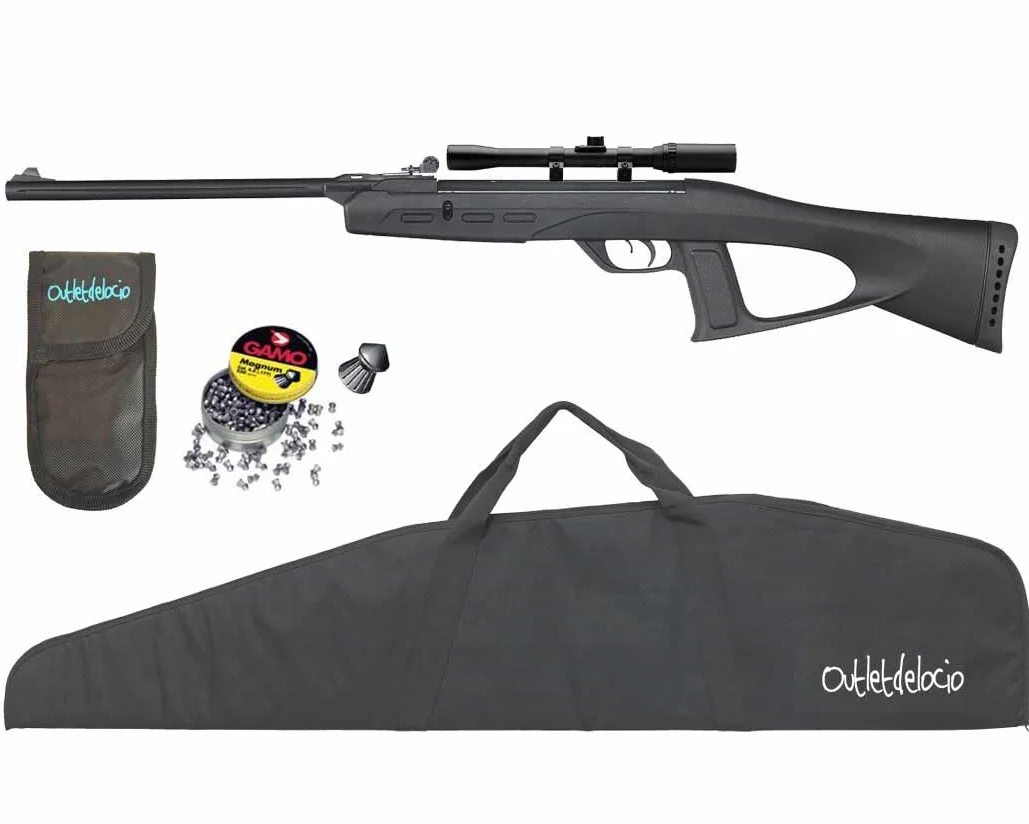 Carabina Perdigón Deltafox GT 3 Julios 4x20 5,5mm + 2 Fundas + Balines