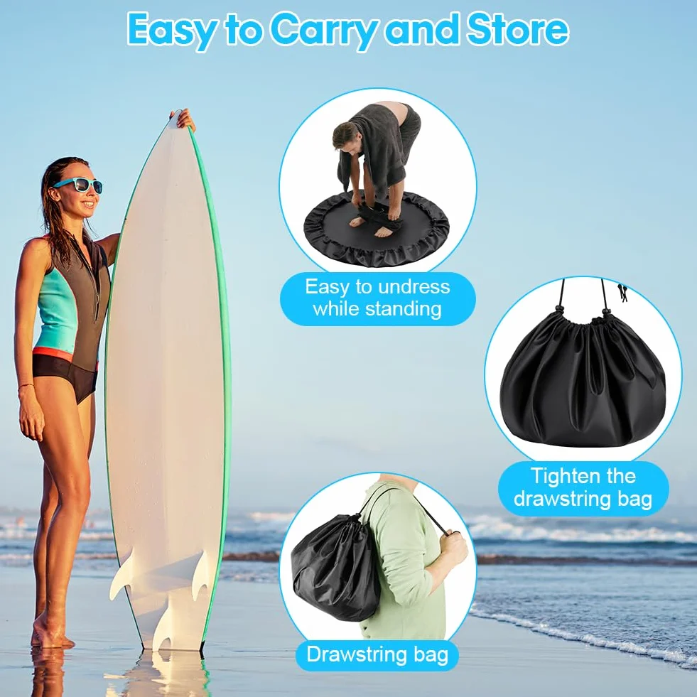 Bolsa para Traje de Neopreno Impermeable Portátil 90cm Negro para Viajes Surf Kayak