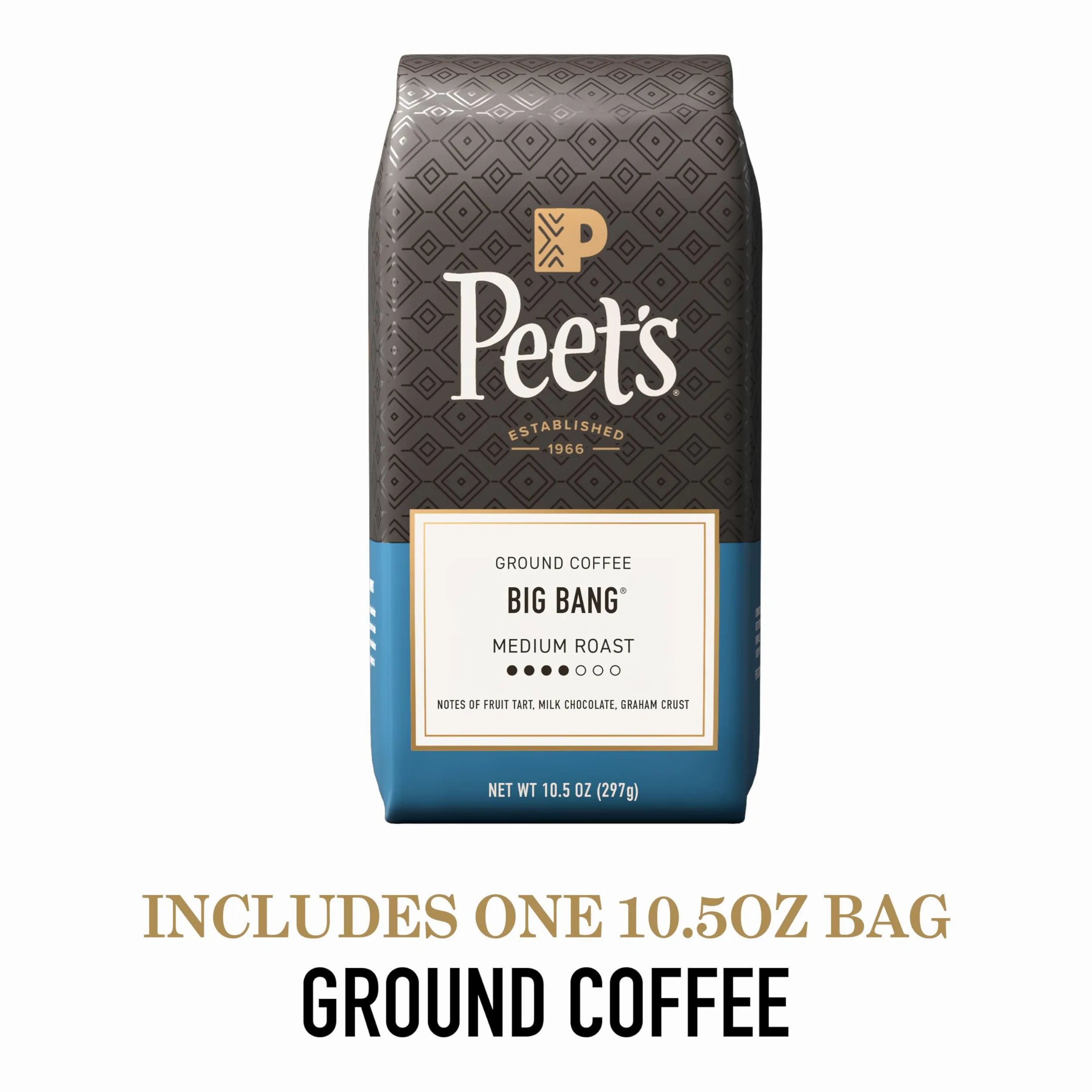 Peet's Coffee Big Bang - Café molido de tostado medio, 10.5 onzas