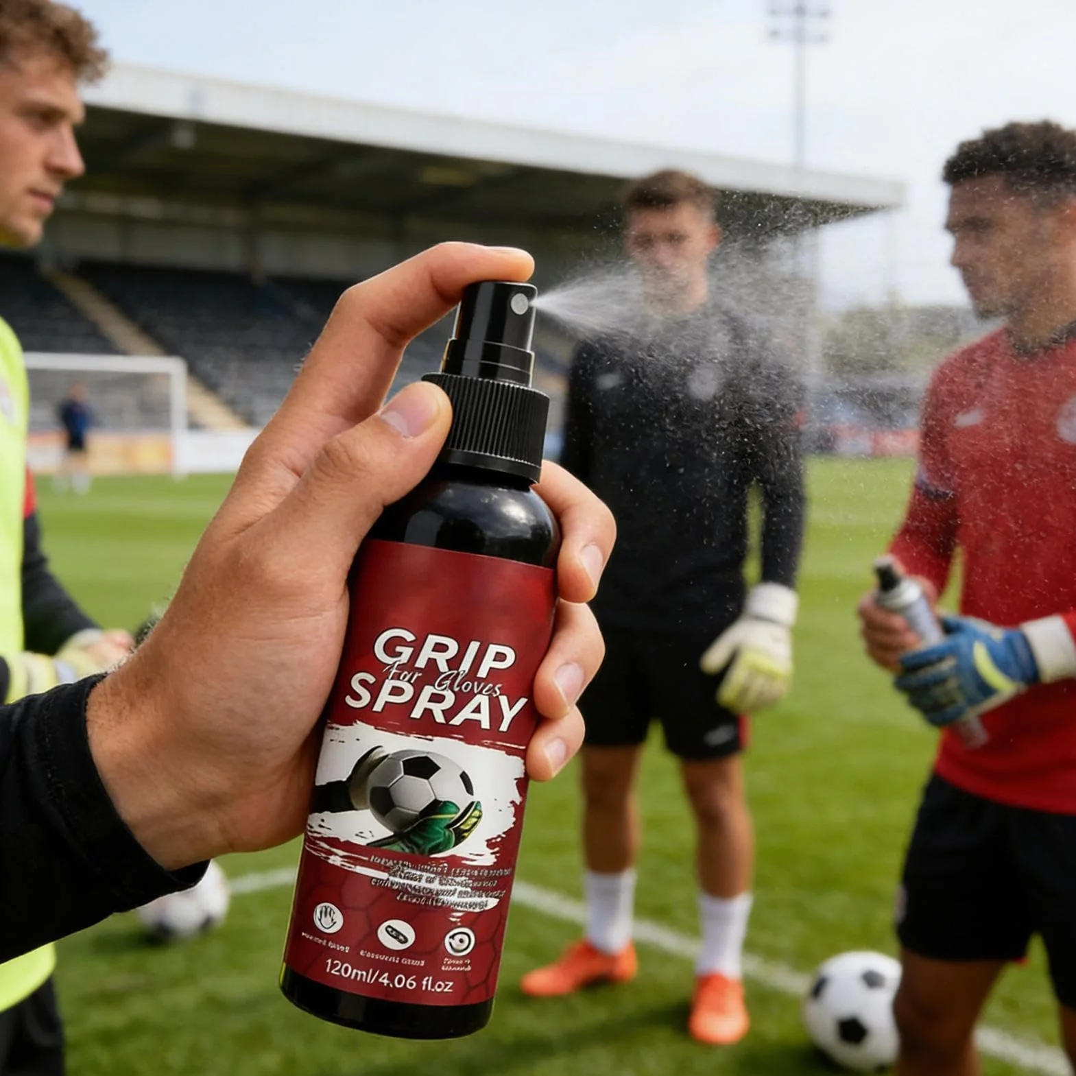 Spray Antideslizante para Guantes de Portero 120ml Secado Rápido Fútbol Baloncesto