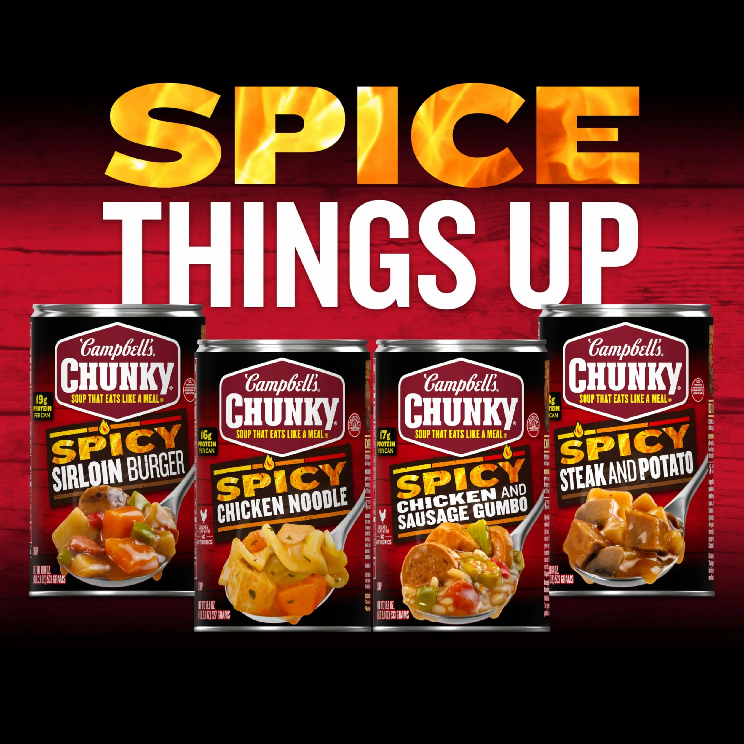 Campbell's Sopa gruesa picante de carne y patata, 18 oz