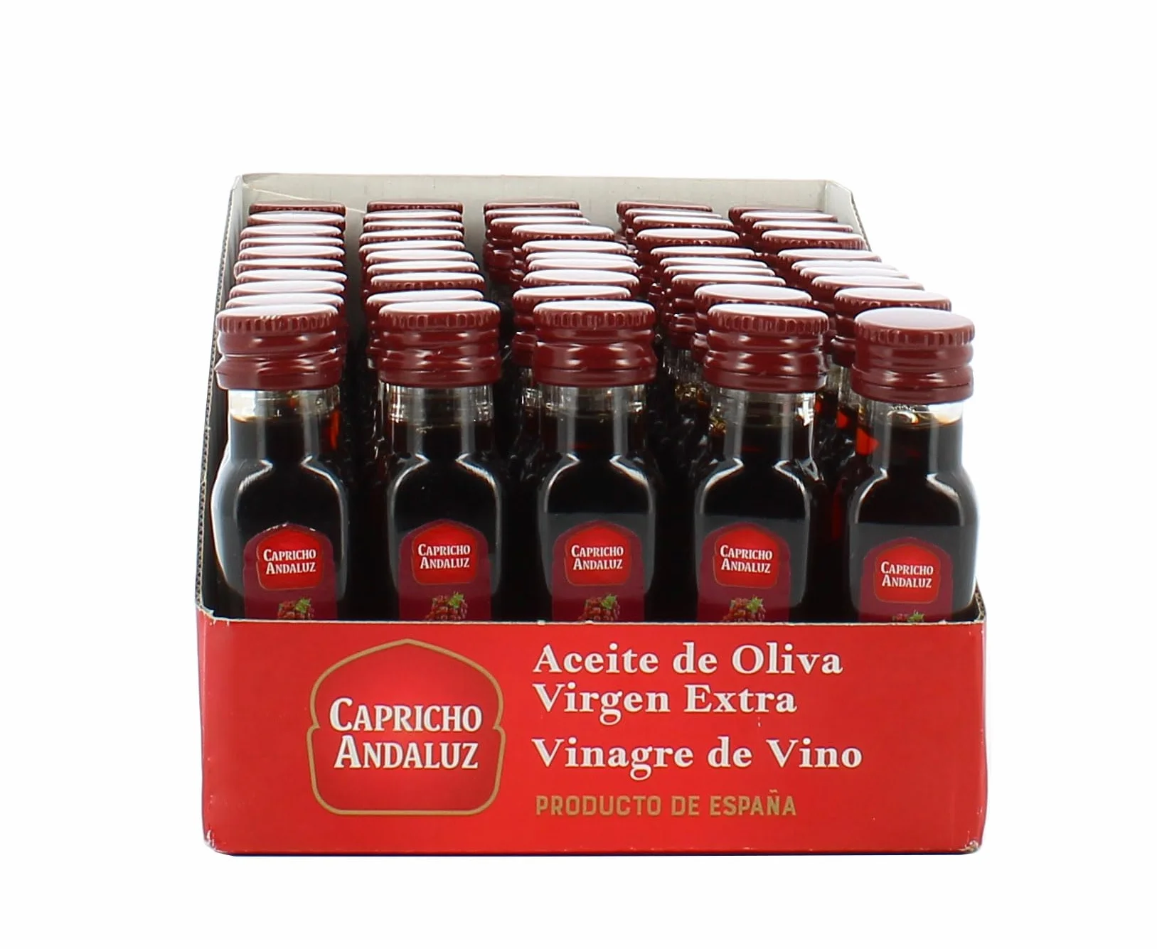 Capricho Andaluz - Vinagre de Vino 8º Pack de 55 unidades Miniatura PET de 15 ml, Sabor Auténtico con un Formato Práctico para Porciones Individuales y Uso en Restauración