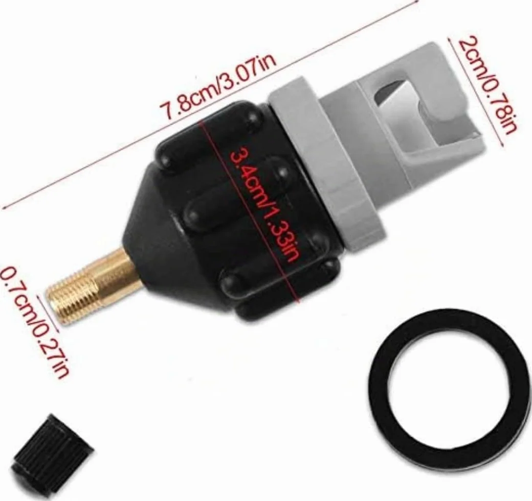 anso Adaptador de paleta de surf, bomba de kayak, compresor inflable, accesorios de válvula de conmutación para barco