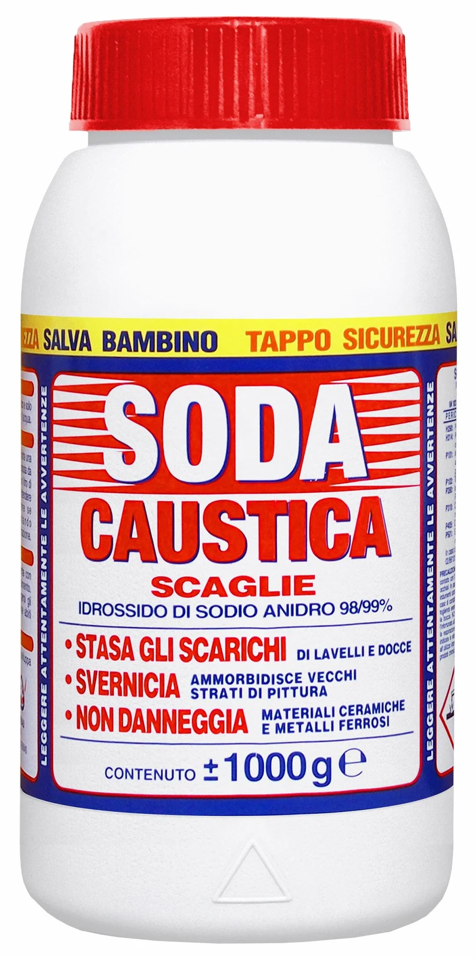 12 unidades de soda cáustica a escaleras 1 kg