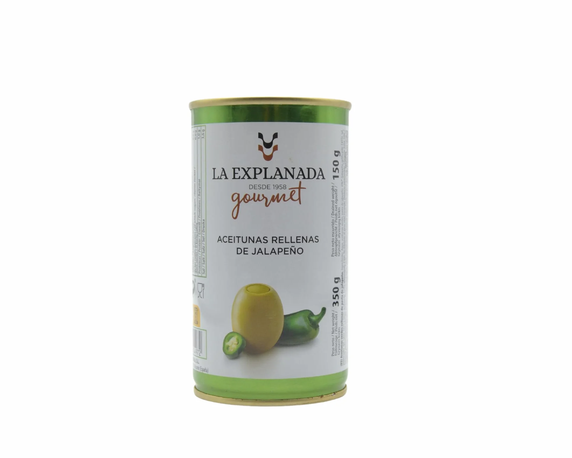 Aceitunas Rellenas de Jalapeño Pack 15 uds 2250g Picante Medio Origen Español