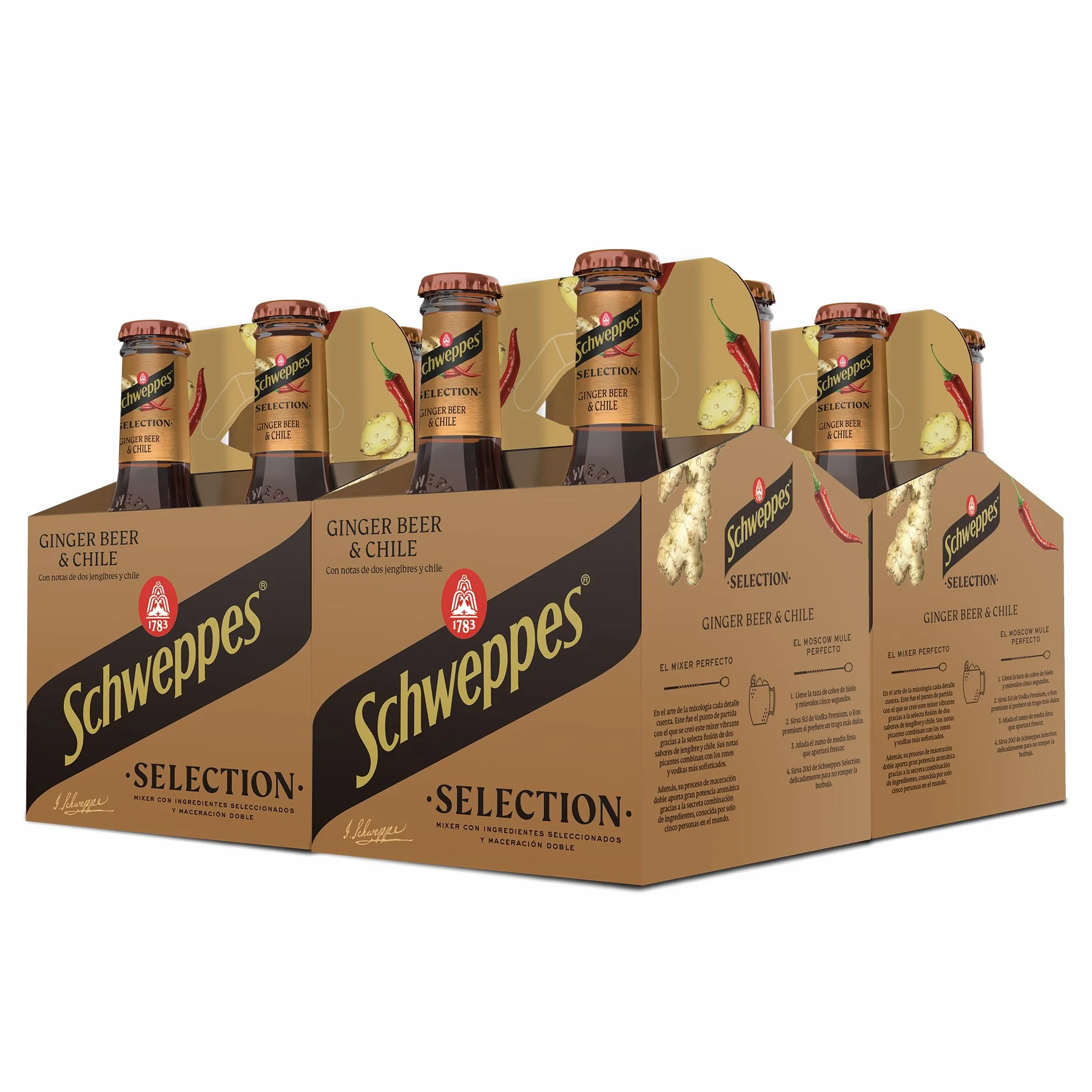 Schweppes Selection Ginger Beer Vidrio Pack 6 x 4 x 20 cl 24 botellas