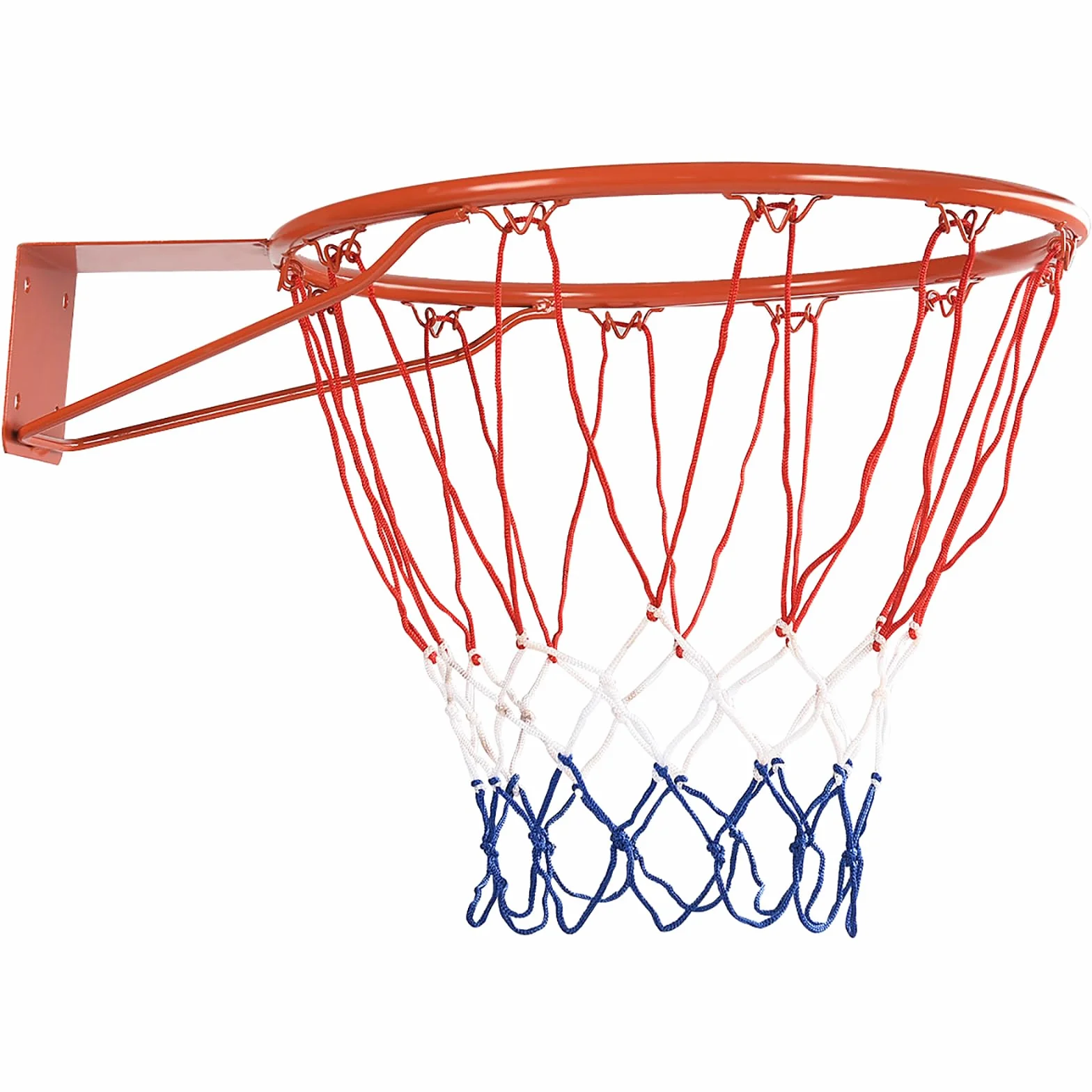 KOMFOTTEU Cesta de baloncesto de pared con malla de nailon y marco de metal, diámetro de 45 cm, para deportes de interior y exterior