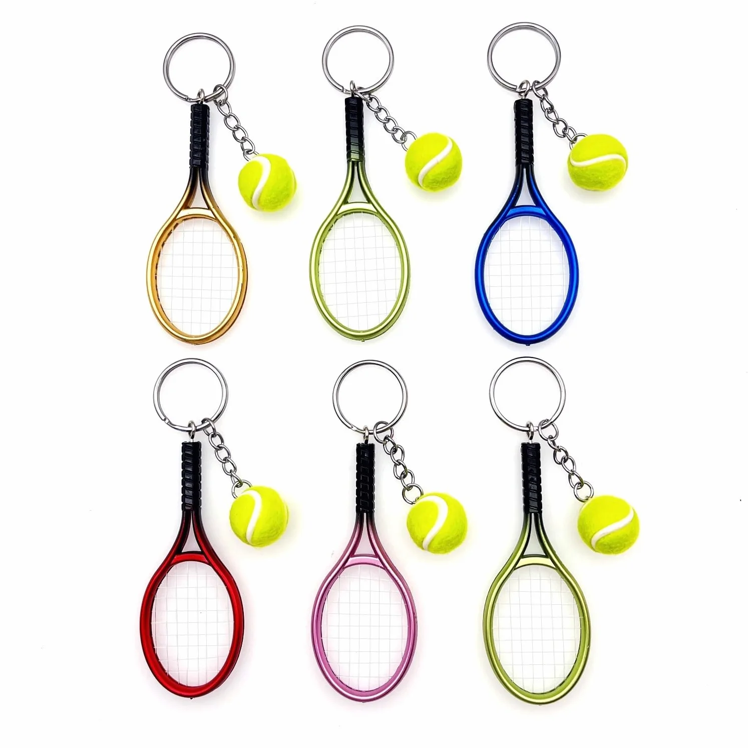 Llavero raqueta de tenis mini JZK, regalo temático tenis, decoración fiesta