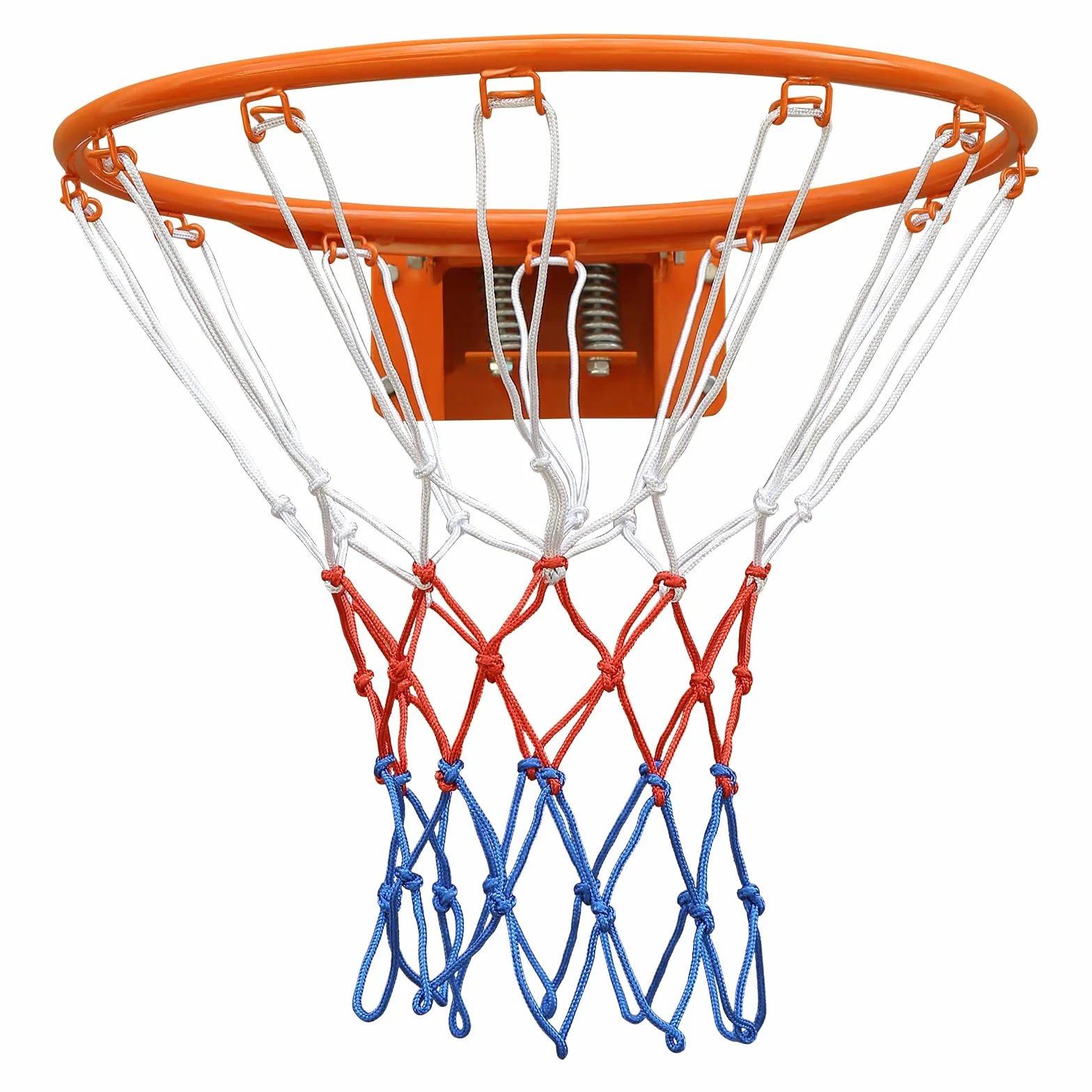 Portería de Baloncesto con Doble Resorte Sólido, Red para Todo Clima, Aro Montado en Pared, 18'