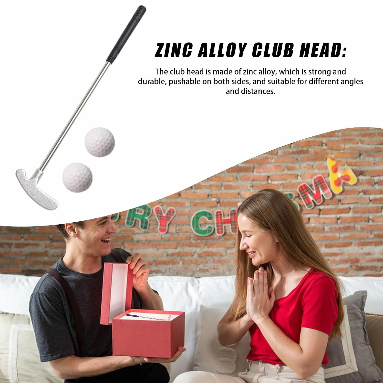 Putter Juego de palos de golf para niños y adultos, diestros/zurdos, interior y exterior, eje estable