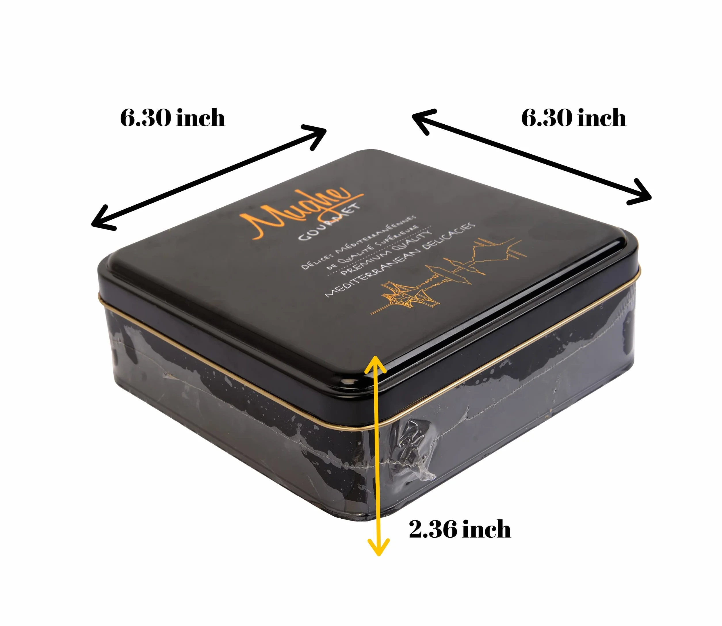 Mughe Gourmet Assortment de Halva 850g en Elegante Caja de Regalo de Lata -3 Barras de Halva de Sésamo y Tahini Marmoladas: Pistacho, Cacao, Vainilla - Halawa Turca, Dulce Vegano -Ocasiones Especiales