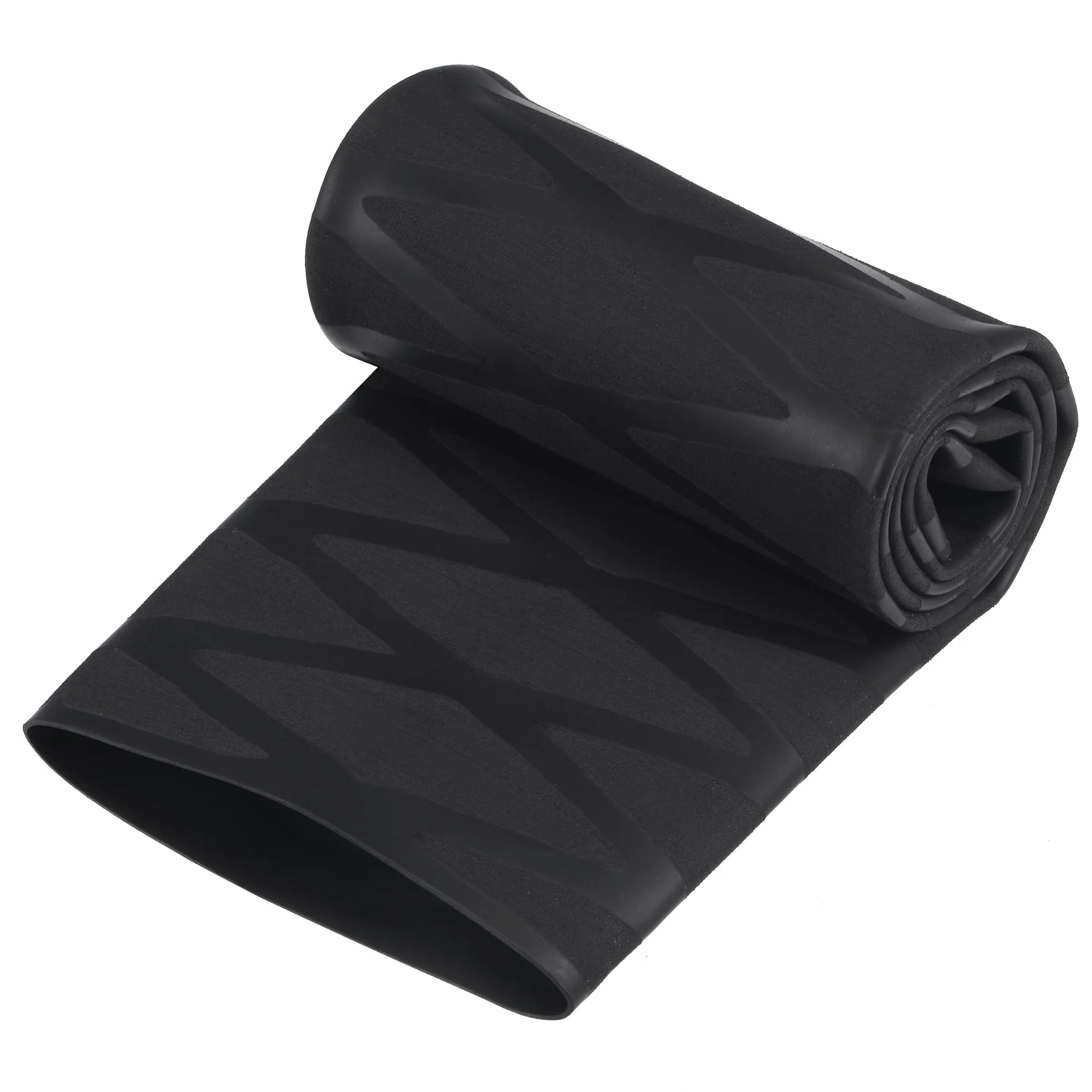 sourcing map Termorretráctil Envoltura Tubería 50mm Diámetro 77mm Plano 1.6pies 2:1 Relación Negro