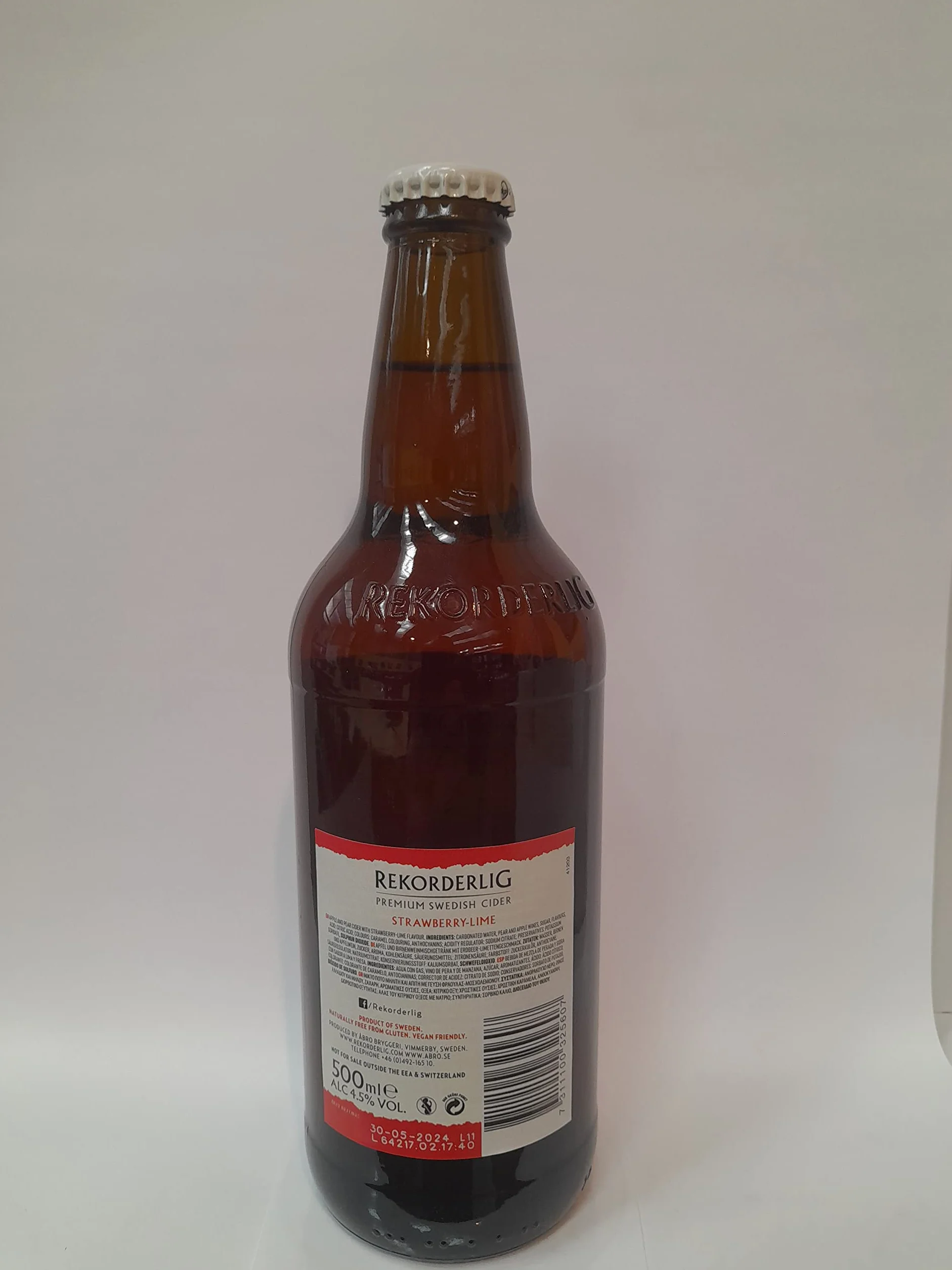 Sidra Sueca Rekorderlig Fresa y Lima 50Cl x 6 uds