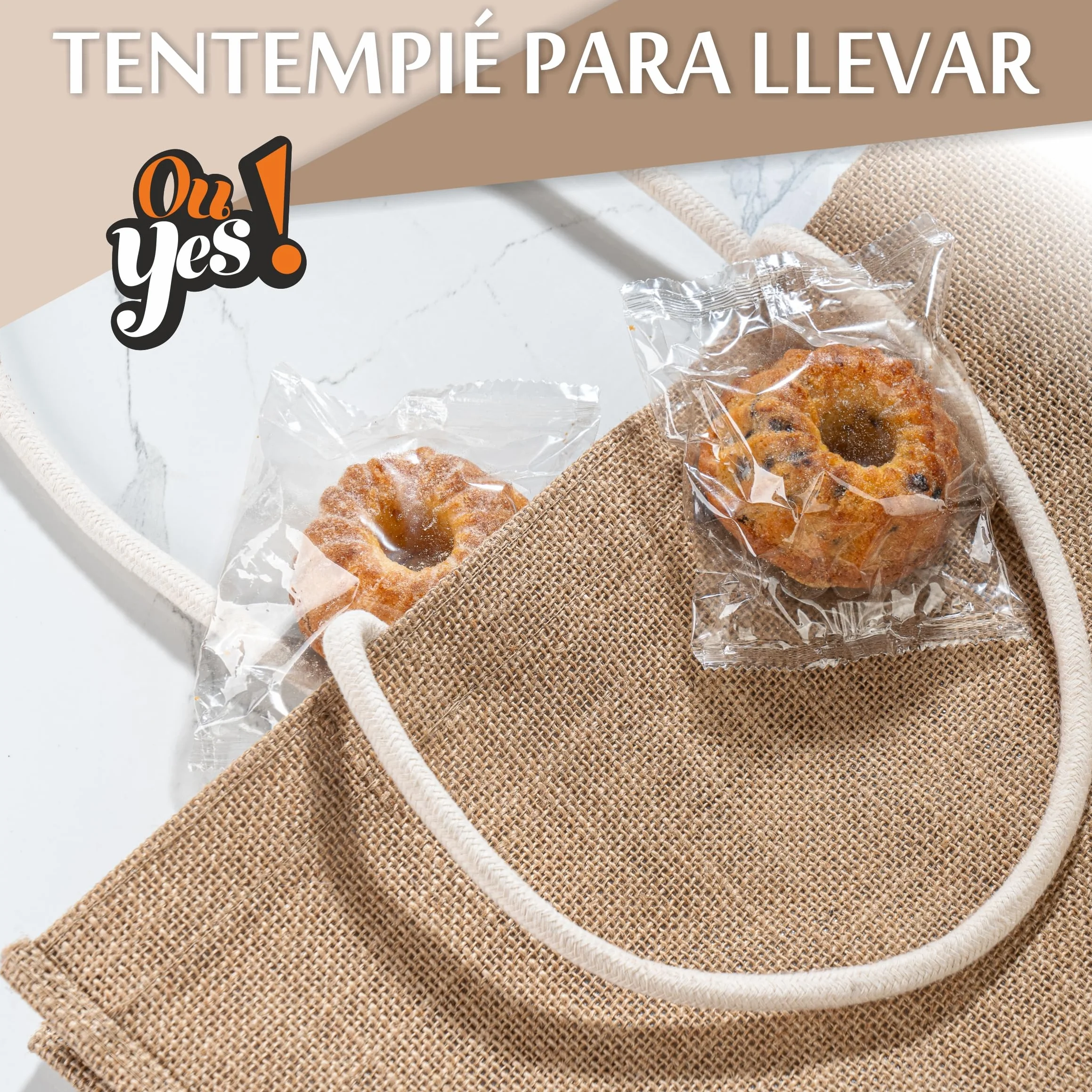 Ou Yes! 12 uds. x 51 g - magdalenas mixtas de 2 variedades - vainilla y cacao - envueltas en envoltorio individual y en paquetes listos para llevar (peso neto 612 g)