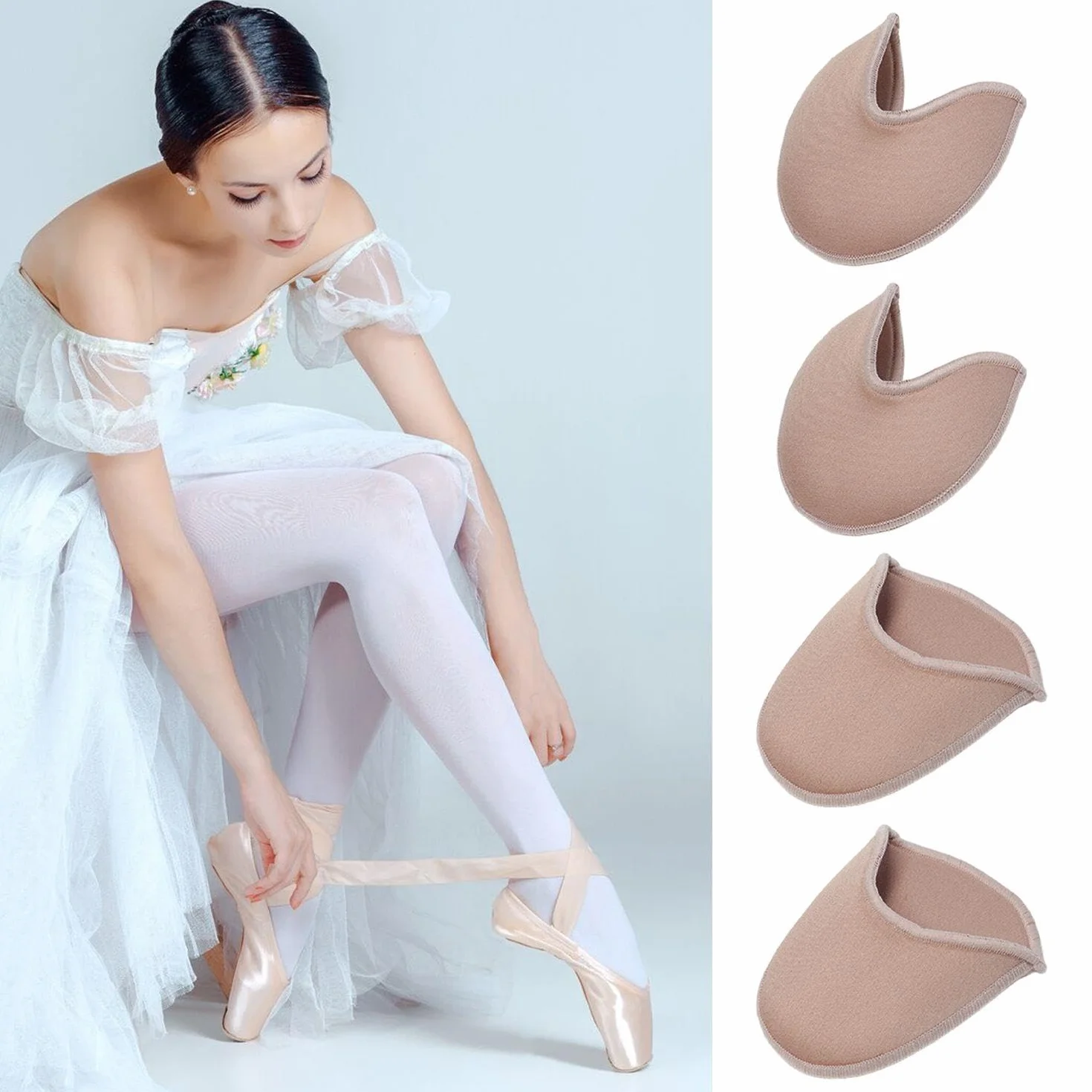 Fundas De Encaje Para Ballet, Protectores Para Los Pies, Almohadillas Suaves