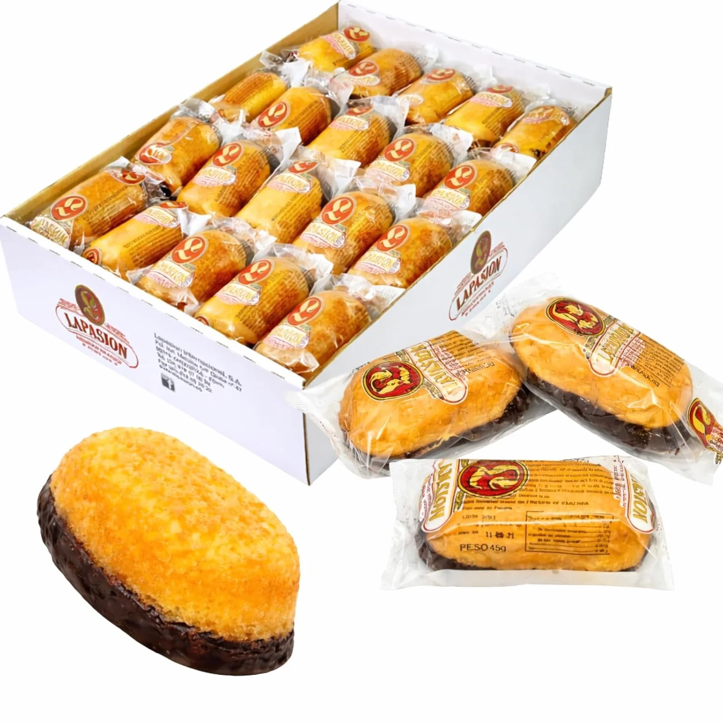LAPASION - Bizcocho Borracho con chocolate | Bollería y Dulces |Bizcochos | Limón y Sal | Sobaos |Chocolate | 2 Kg