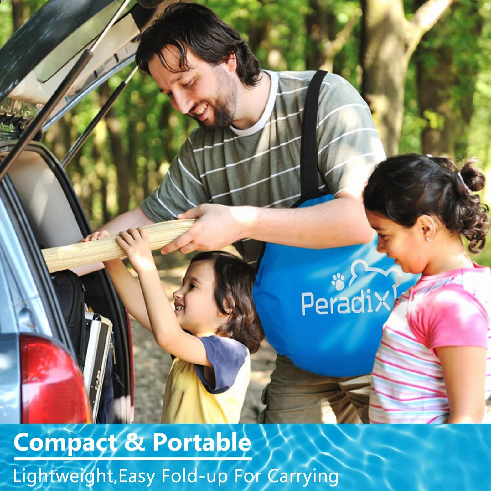 Peradix Splash Pool 4 en 1 con toldo UV y mosquitera portátil para niños