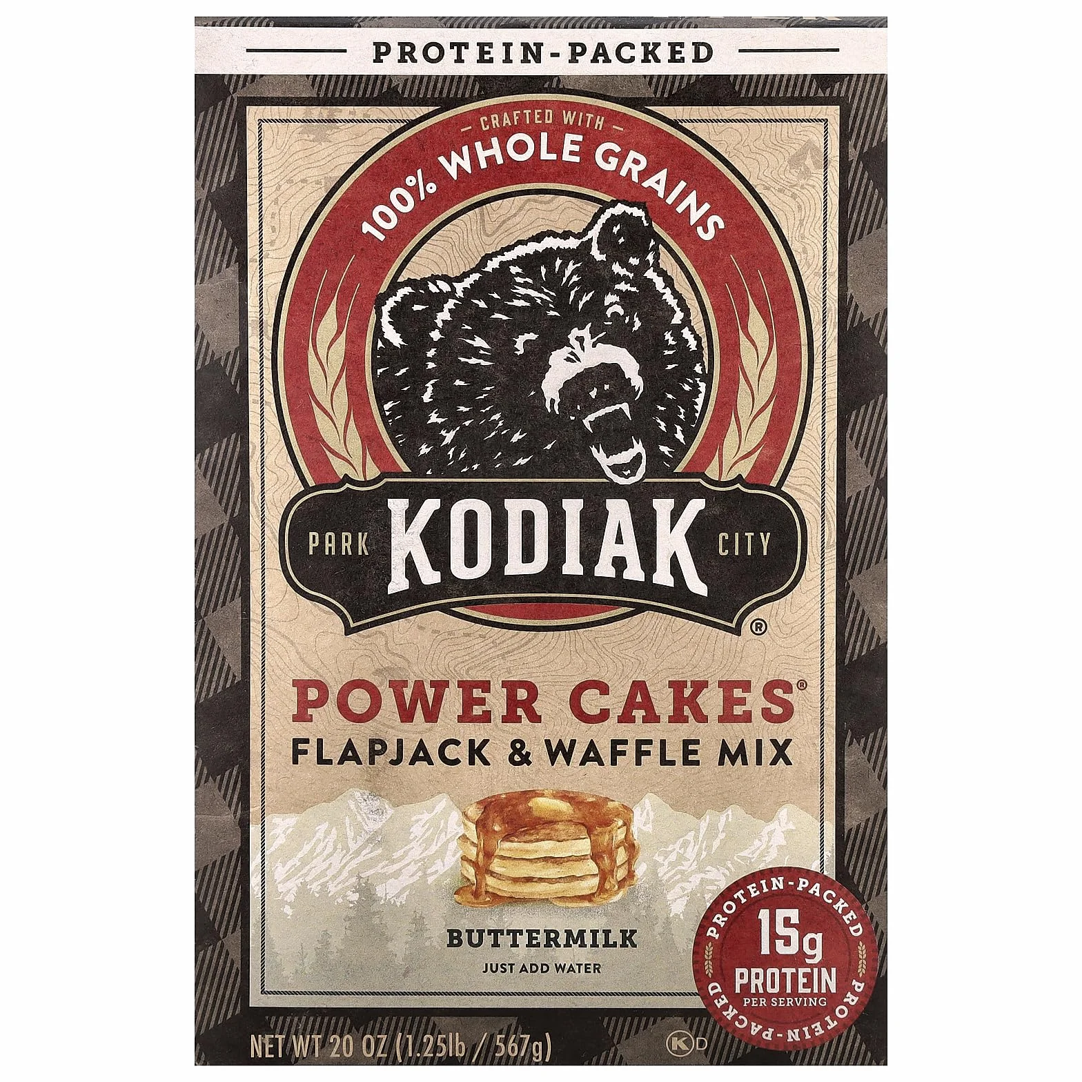 Kodiak Cakes Whole Grain Power Cakes Flapjack and Waffle Mix - Original Buttermilk - 20 oz (1lbs 4 oz)