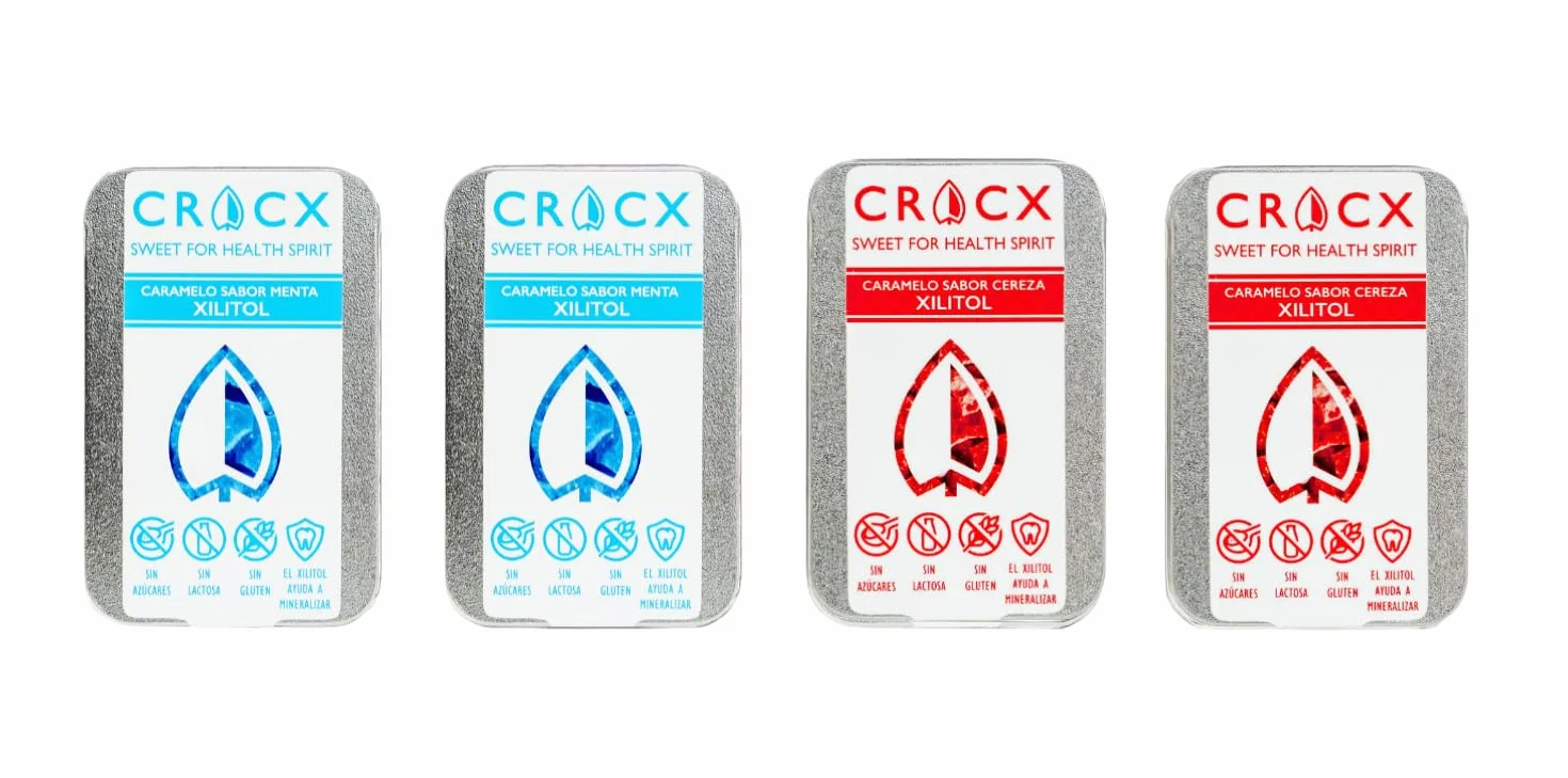 CRACX PACK SABOR 2 MENTA + 2 CEREZA 35GRM*4UDS - CARAMELOS DE XILITOL SIN AZUCAR