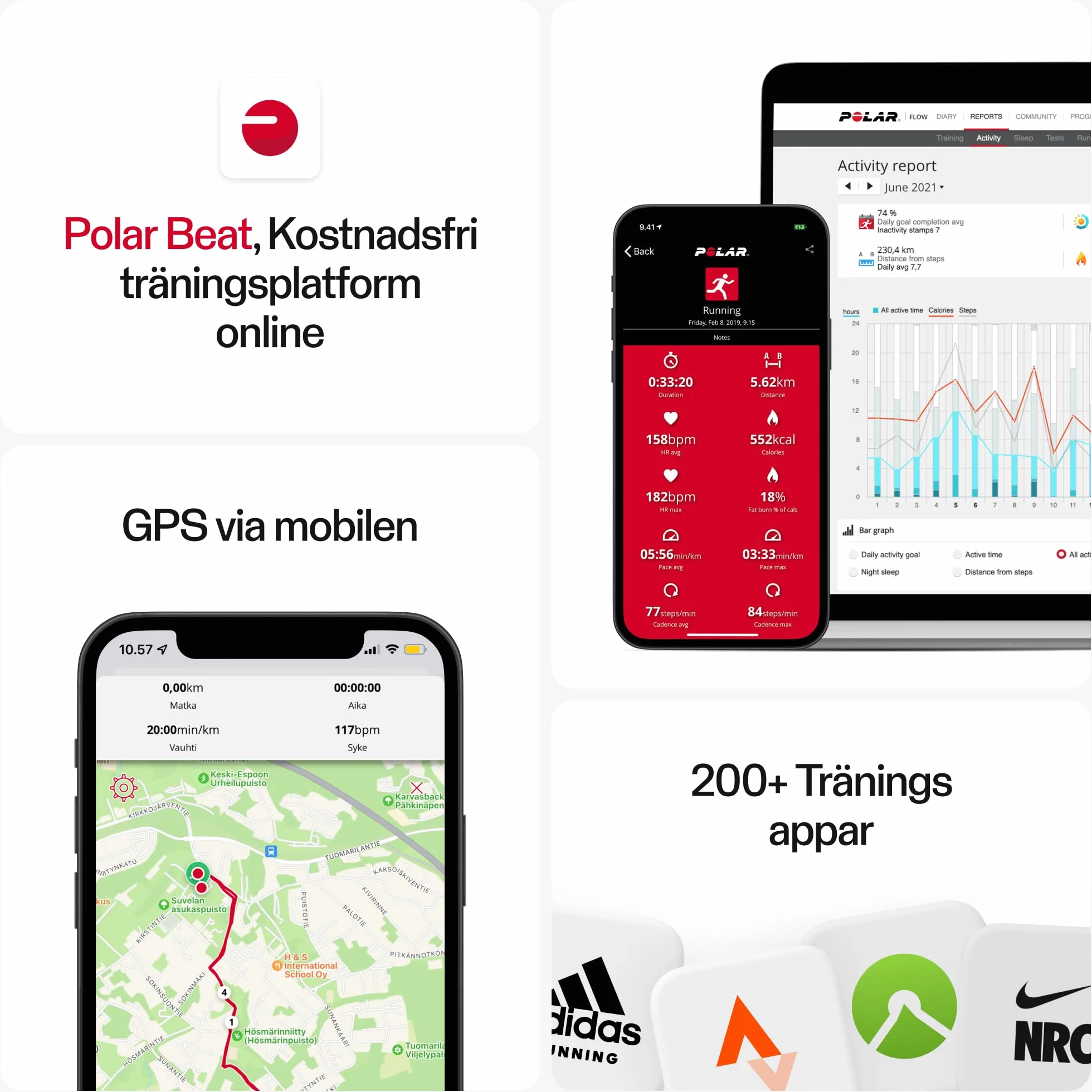 Polar H10 Sensor de FC Negro Ant+ Bluetooth ECG/EKG VFC Resistente al Agua Elástico Lavable XS-S 62-74cm