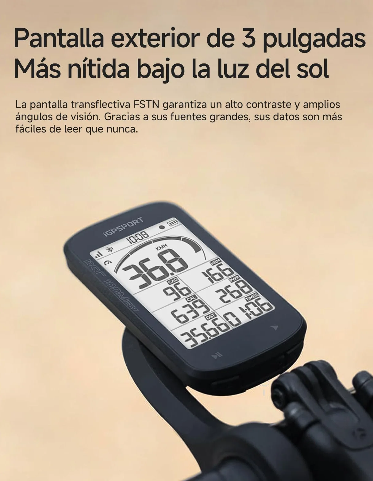 iGPSPORT BSC100MAX GPS Bicicleta, Pantalla 3", Autonomía 40h, Impermeable IPX7
