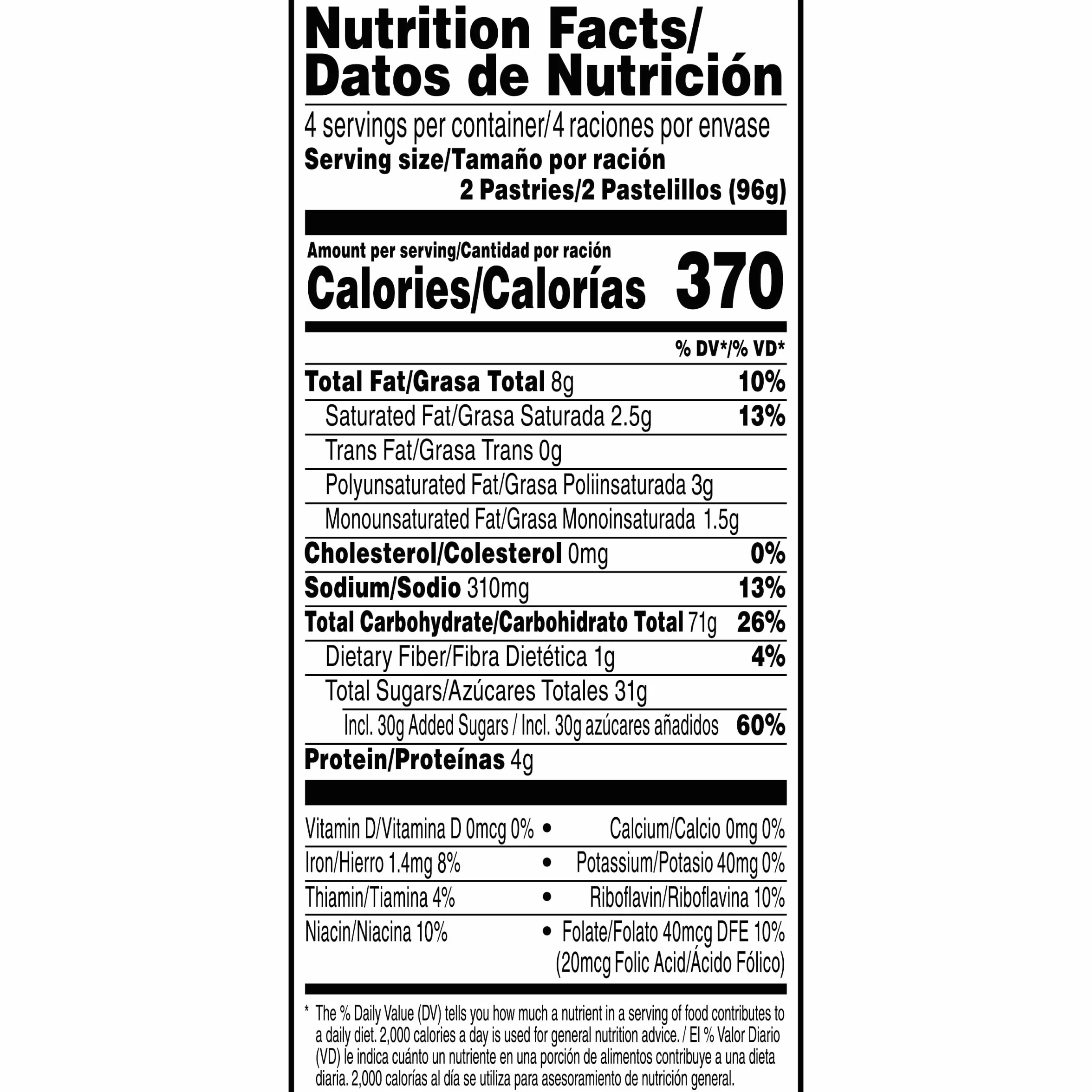 Pop Tarts Frambuesa Esmerilada, 384 g