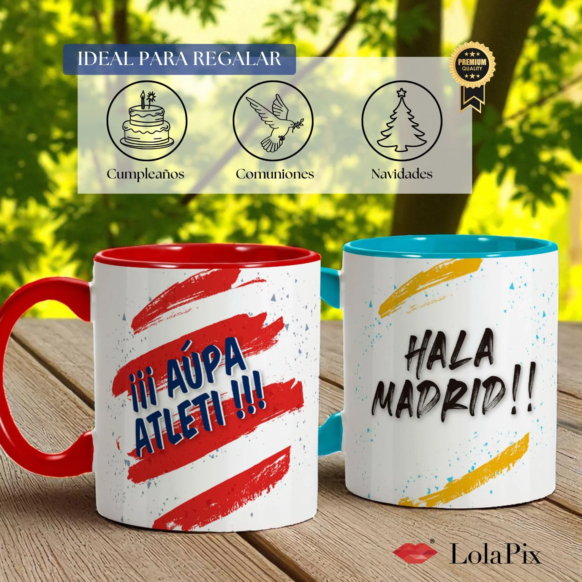 Taza Zaragoza Personalizada Cerámica 330ml Fútbol LolaPix