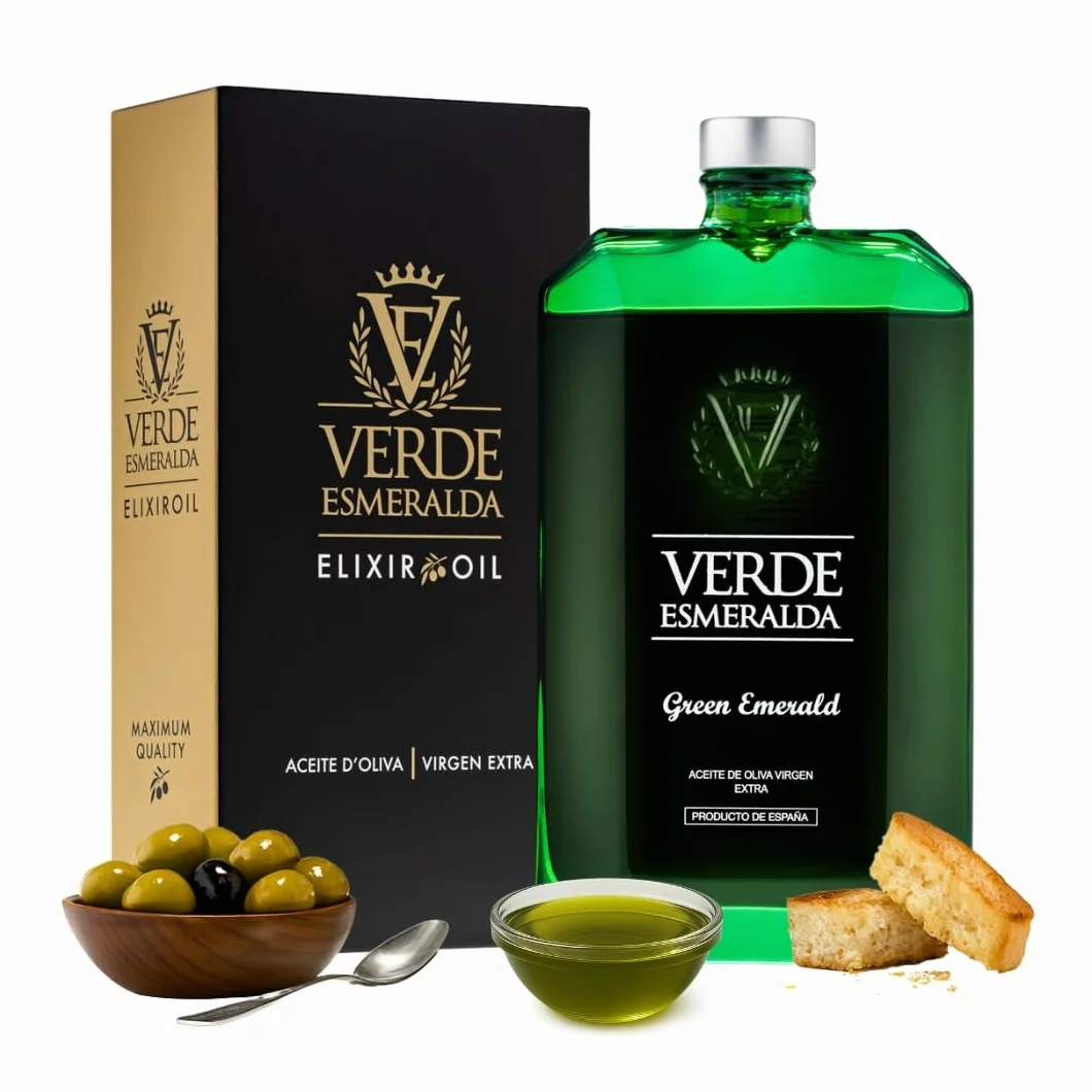 Aceite de Oliva Virgen Extra Picual Premium Verde Esmeralda 500ml AOVE monovarietal filtrado Sierra de Cazorla afrutado intenso