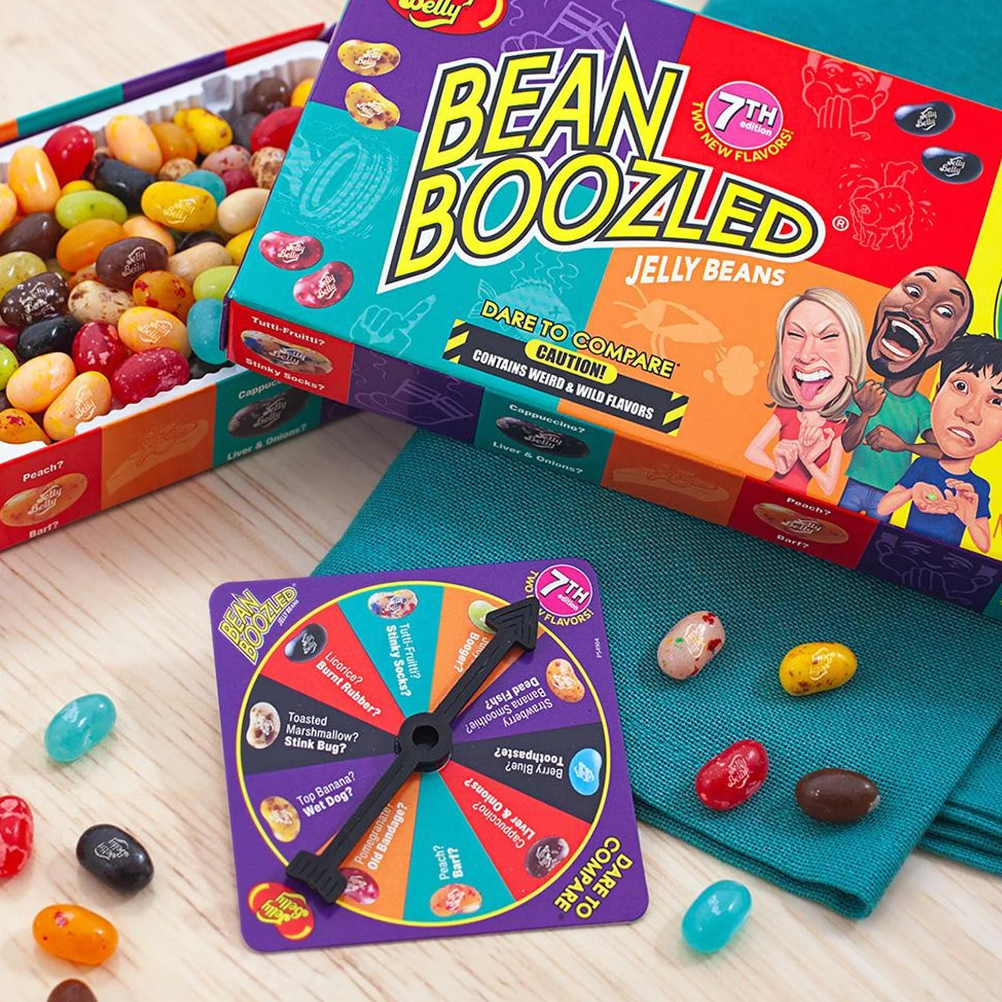 Holland Plastics Original Brand Paquete de Regalo Beanbozzled! 4ta edición ¡Habas de Jalea Completas con el hilandero! Caramelo y Juego en Todo en uno !!