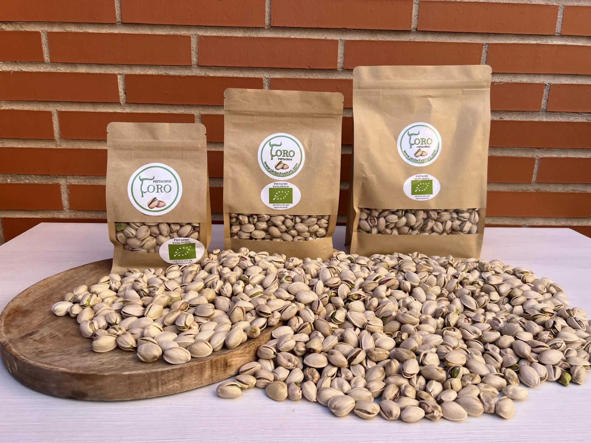 Pistachos ecológicos, 850g Origen España